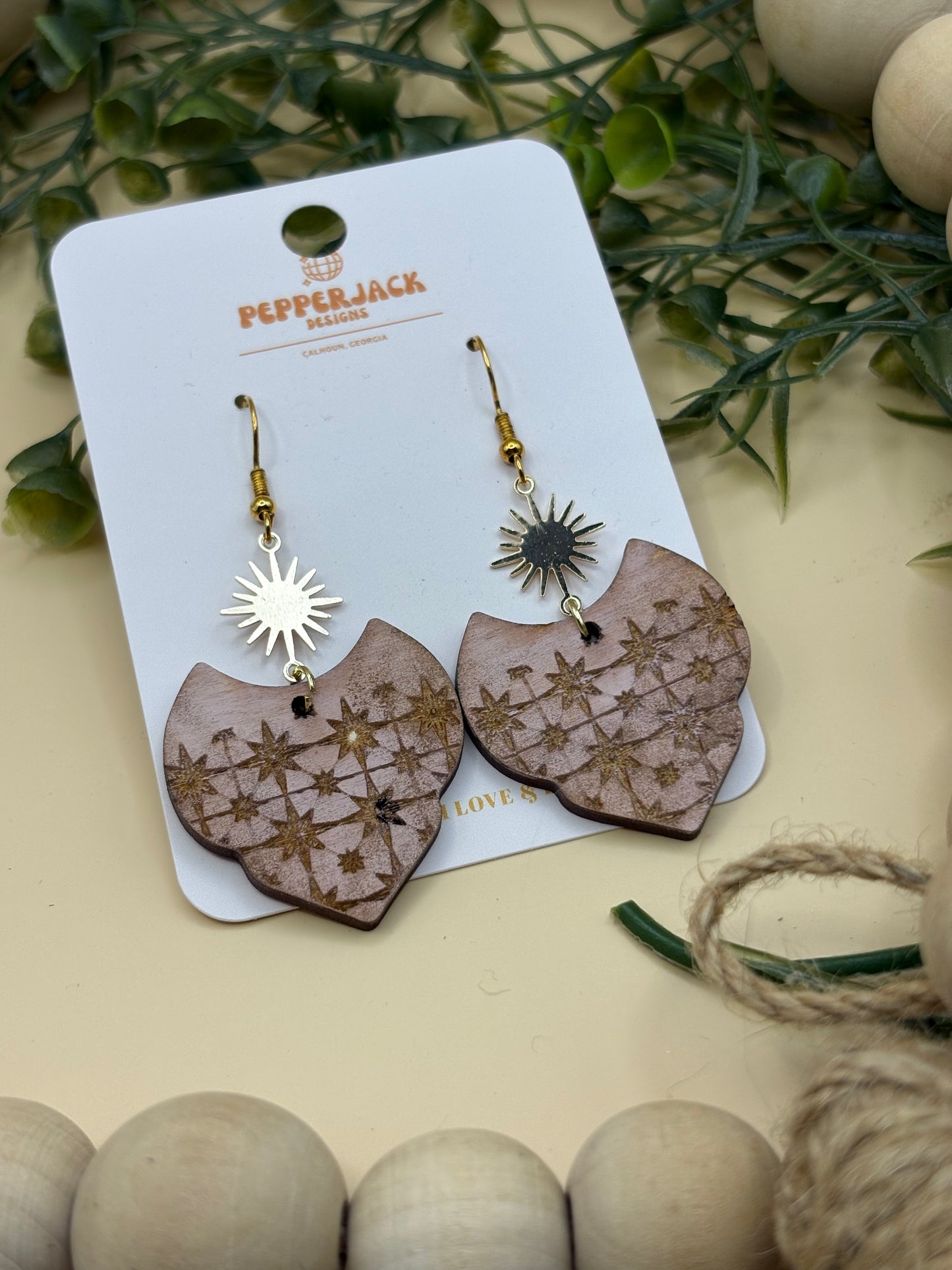 Blush Mid Century Style Earrings