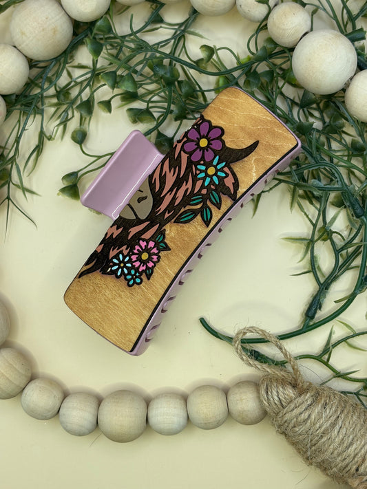 Highland Cow Claw Clip