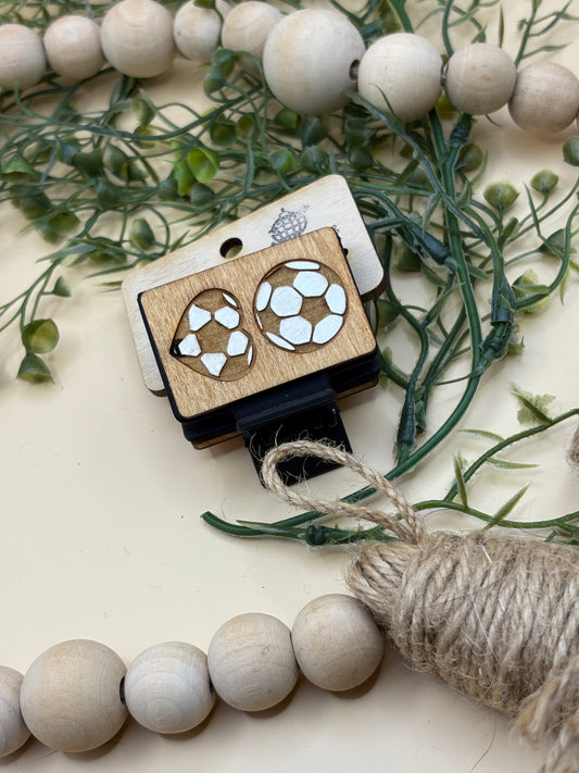 Soccer Mini Claw Clip