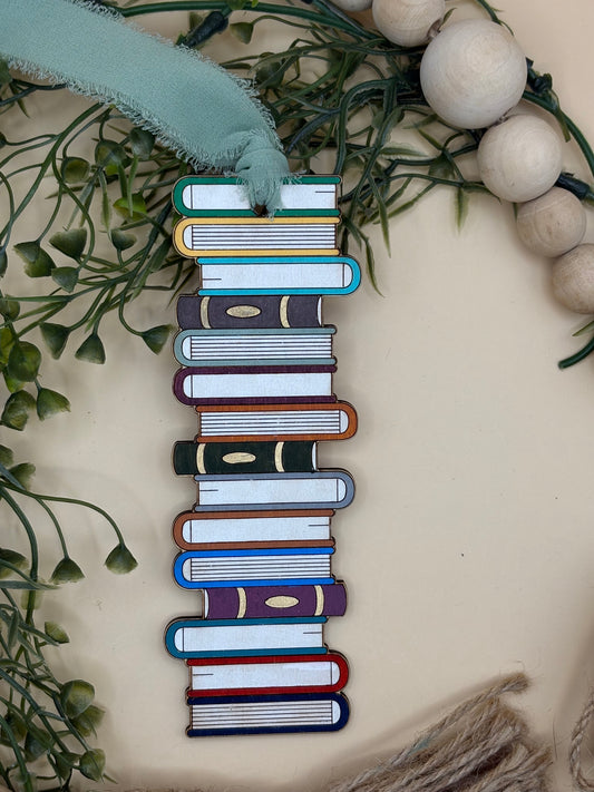 Stacked Books Bookmark