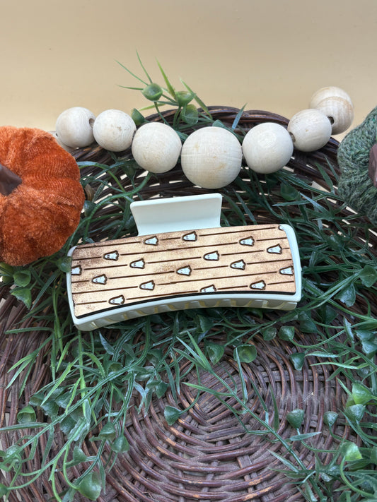 Rustic Ghost Striped Claw Clip
