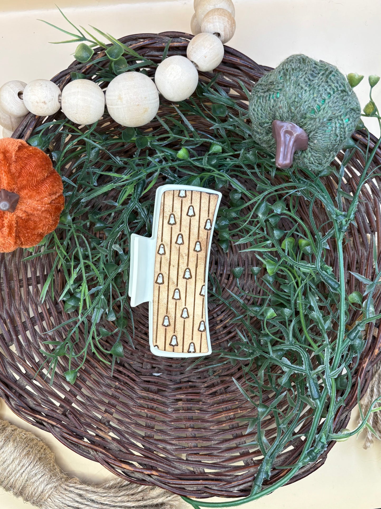 Rustic Ghost Striped Claw Clip