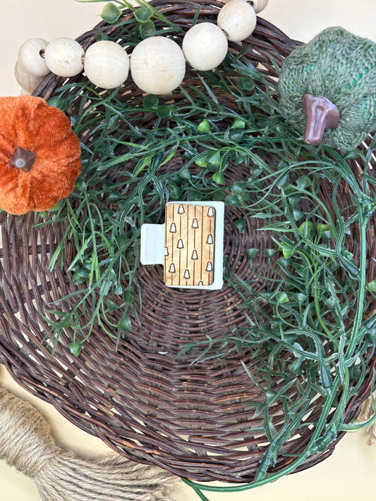 Rustic Ghost Striped Mini Claw Clip