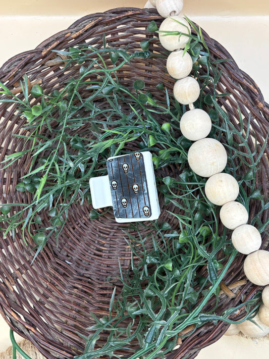 Skulls And Stripes Mini Claw Clip