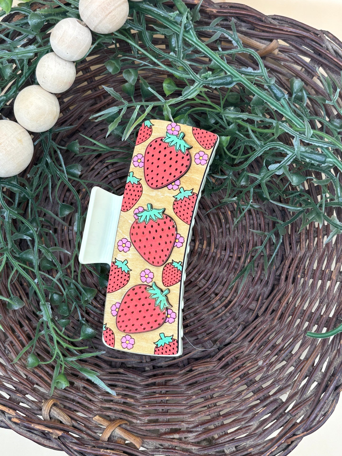 Strawberry Jumbo Claw Clip