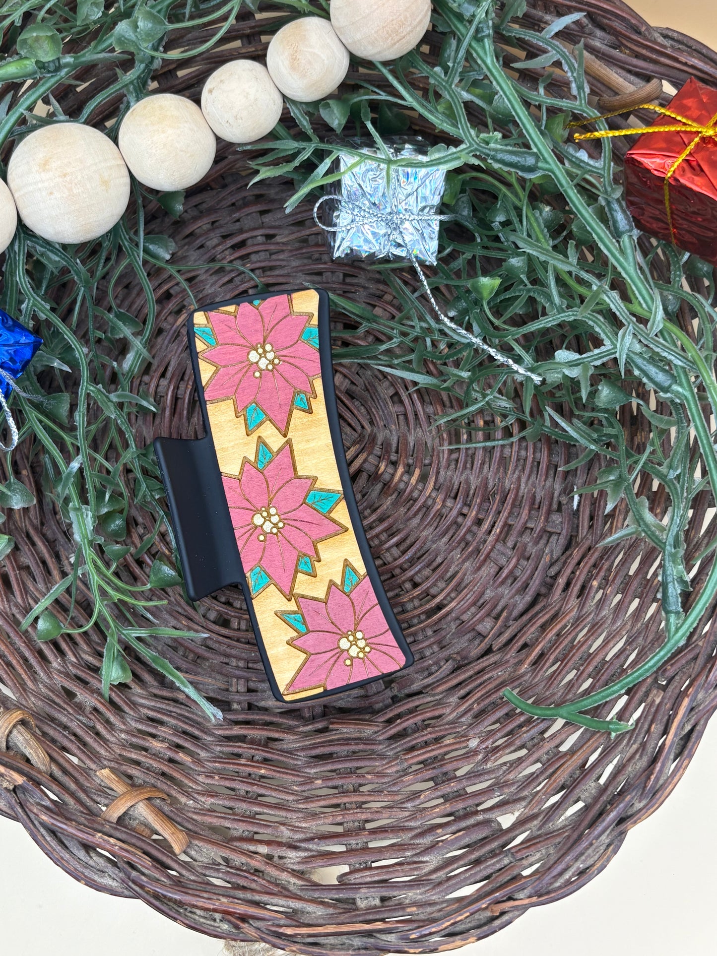 Poinsettia Hair/Claw Clip