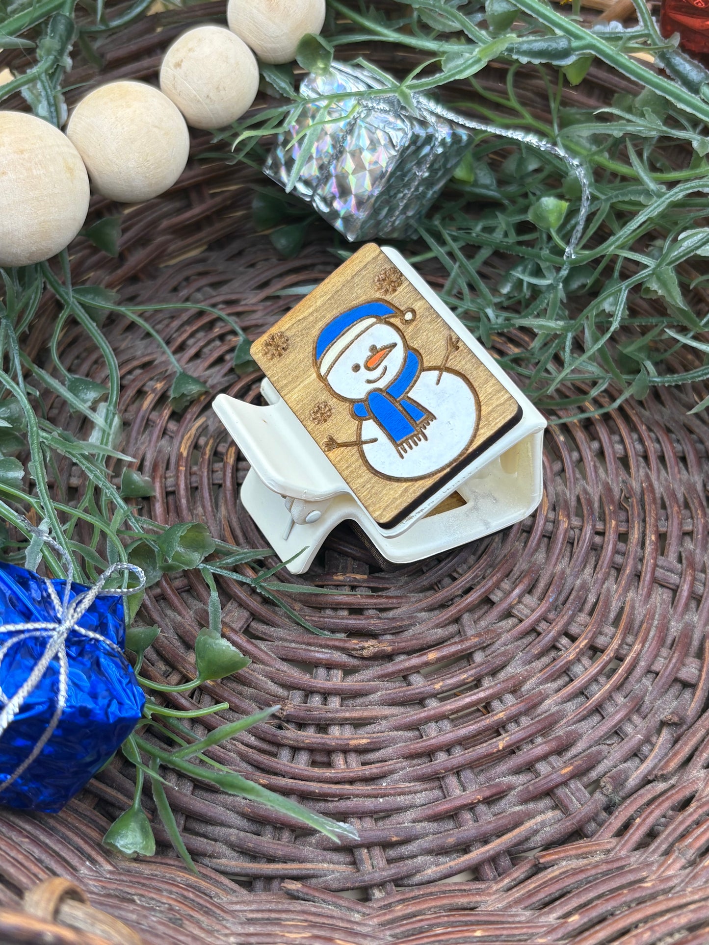 Snowman Hair/Claw Clip