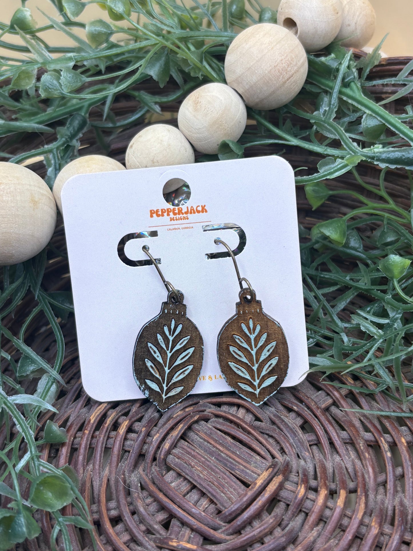 Boho Christmas Ornament Earrings