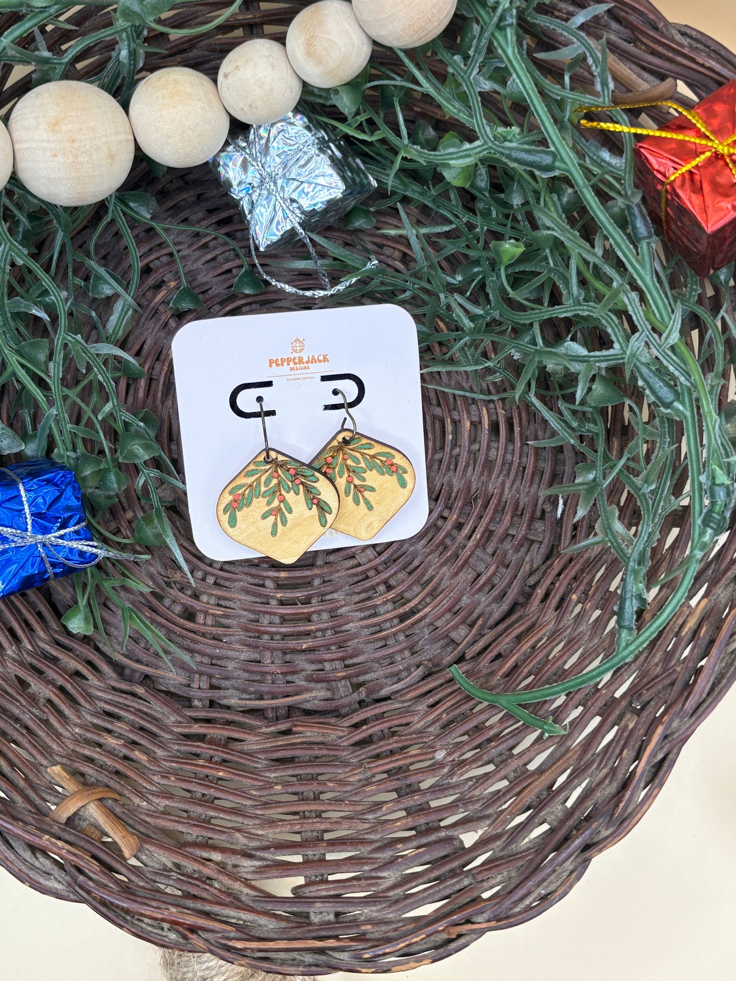 Mistletoe Bauble Earrings