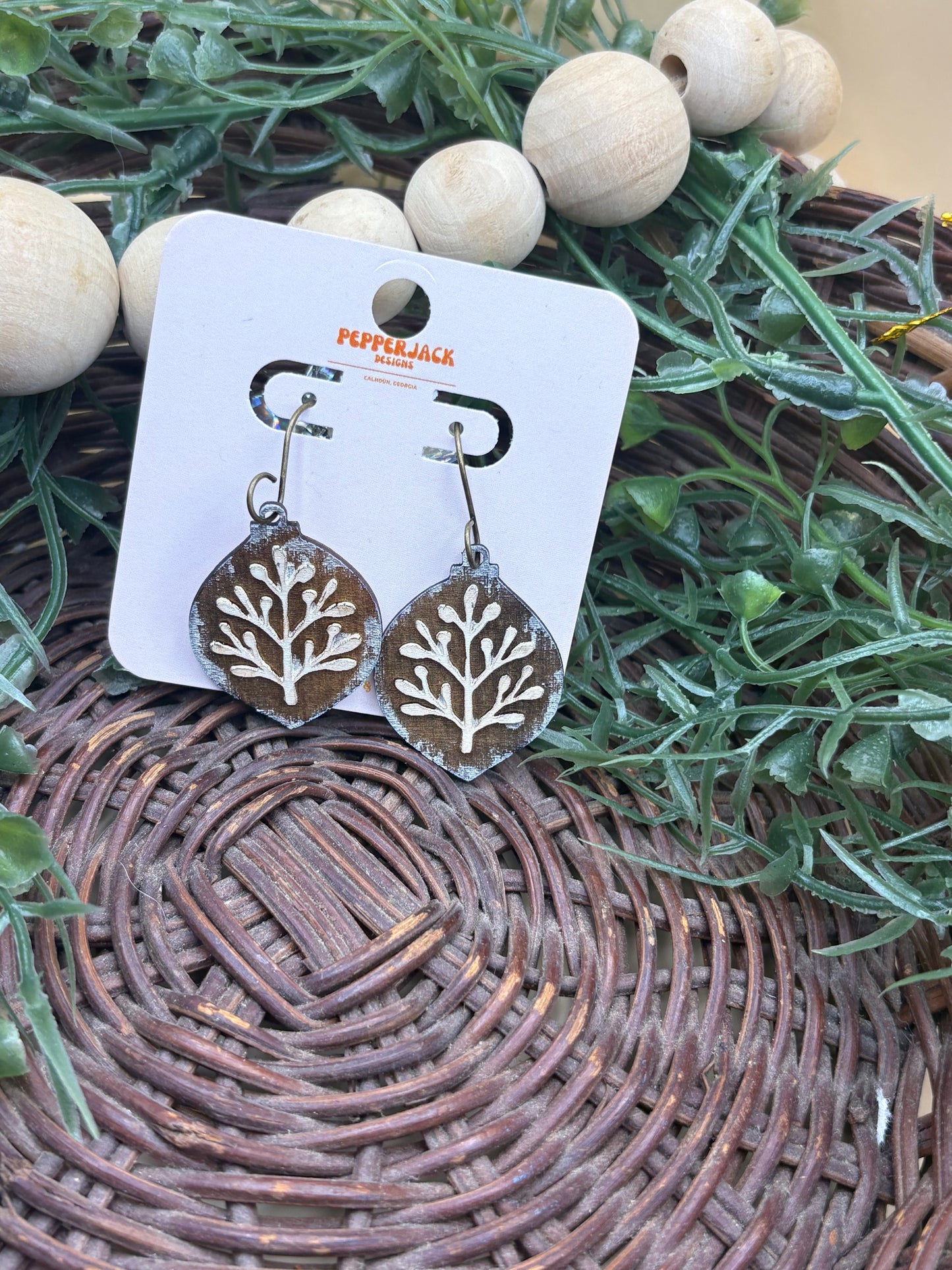 Boho Christmas Ornament Earrings