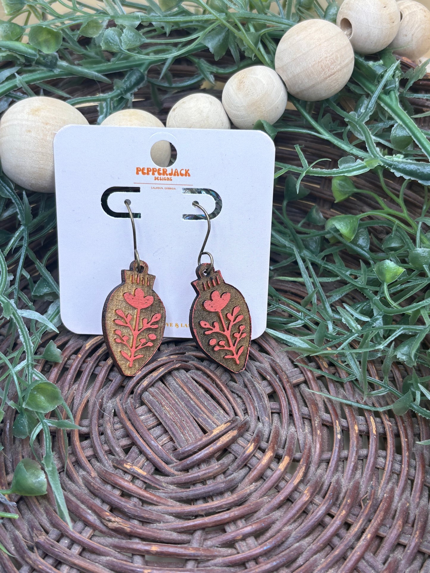 Boho Christmas Ornament Earrings