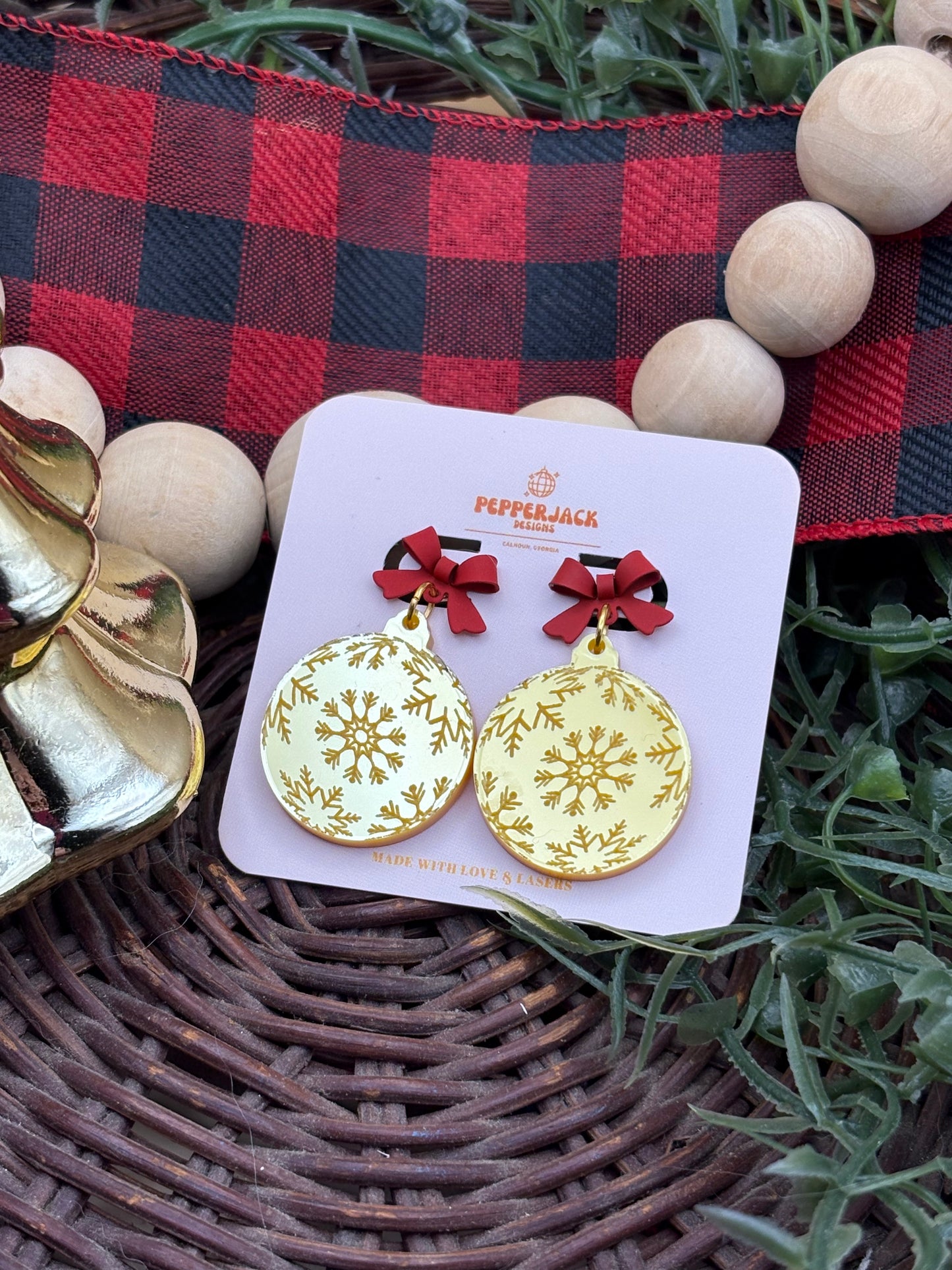 Gold Bauble Earrings