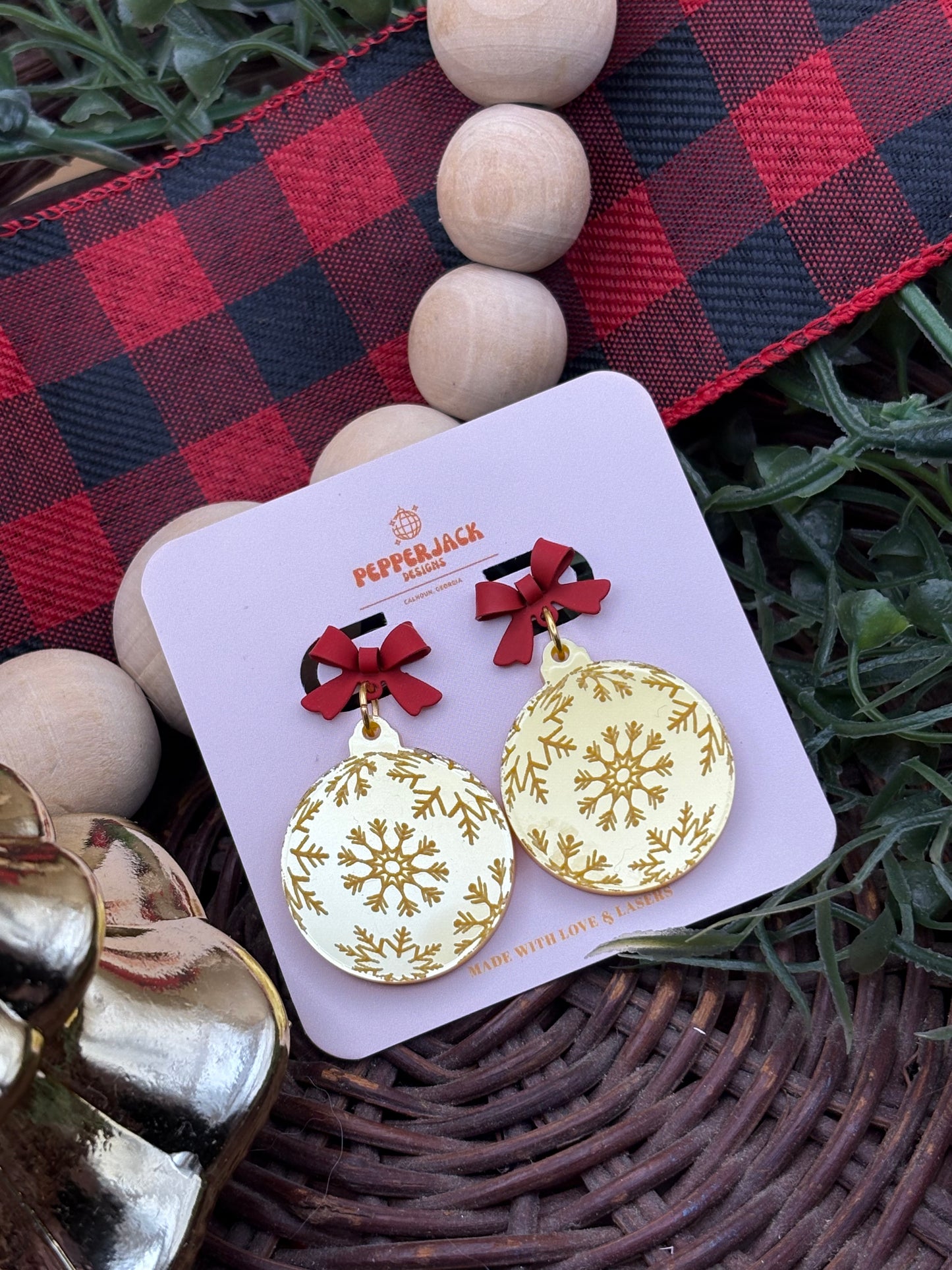 Gold Bauble Earrings