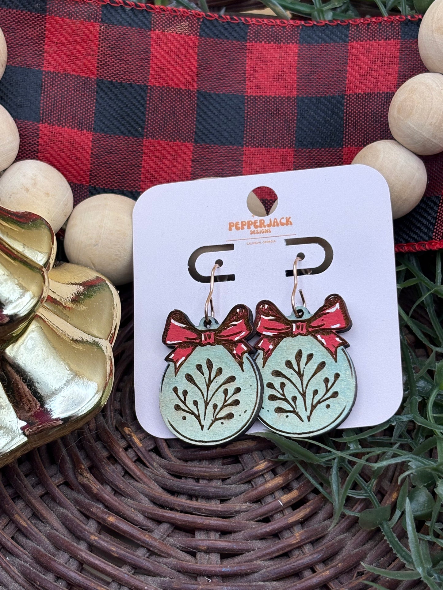 Ornaments With Bows Earrings