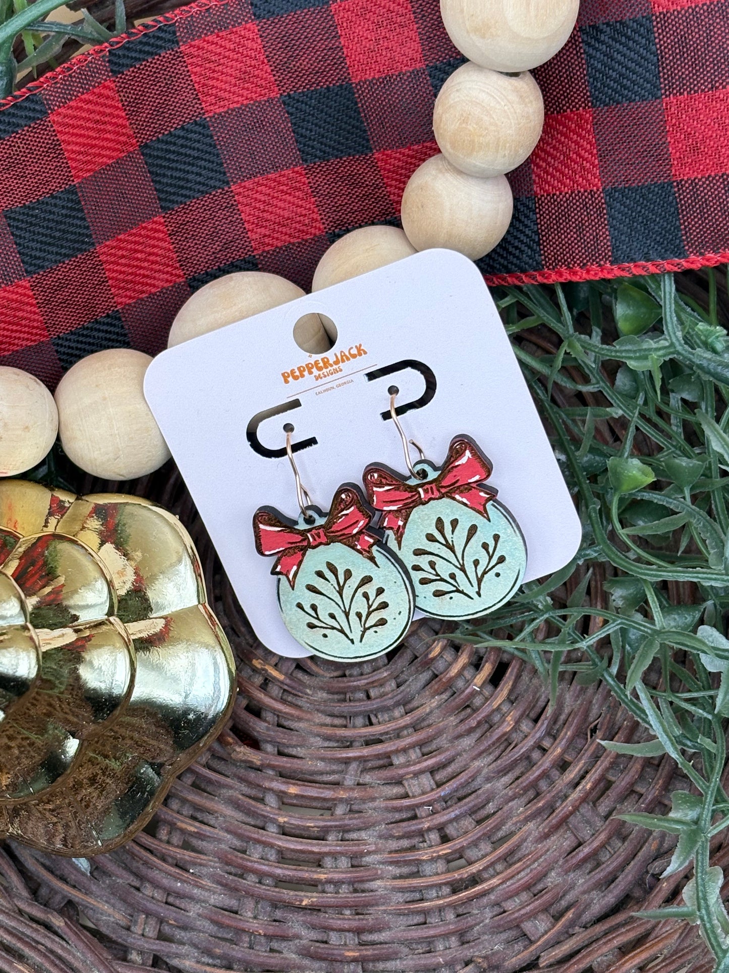 Ornaments With Bows Earrings