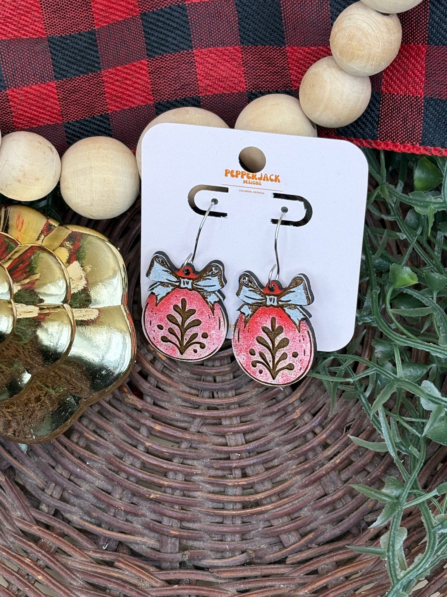 Ornaments With Bows Earrings