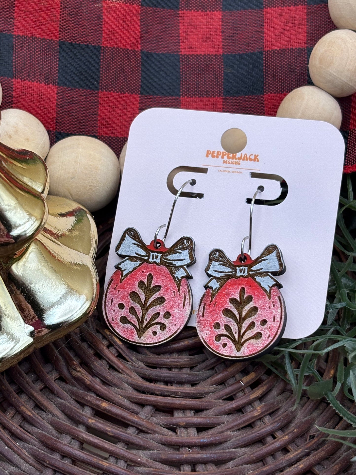 Ornaments With Bows Earrings