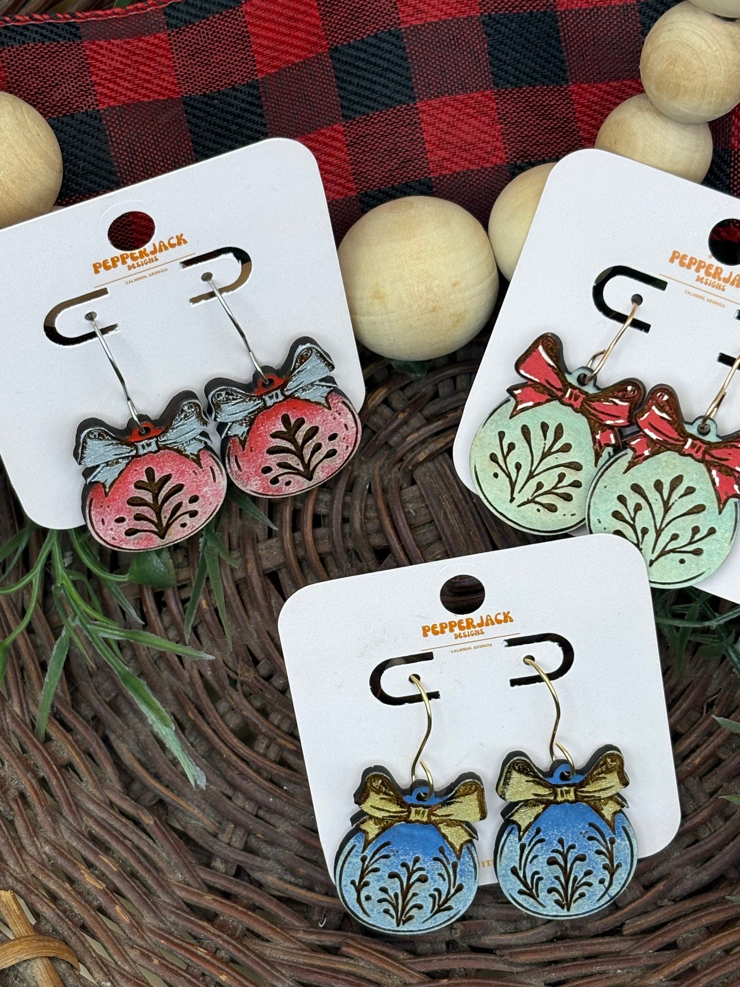 Ornaments With Bows Earrings