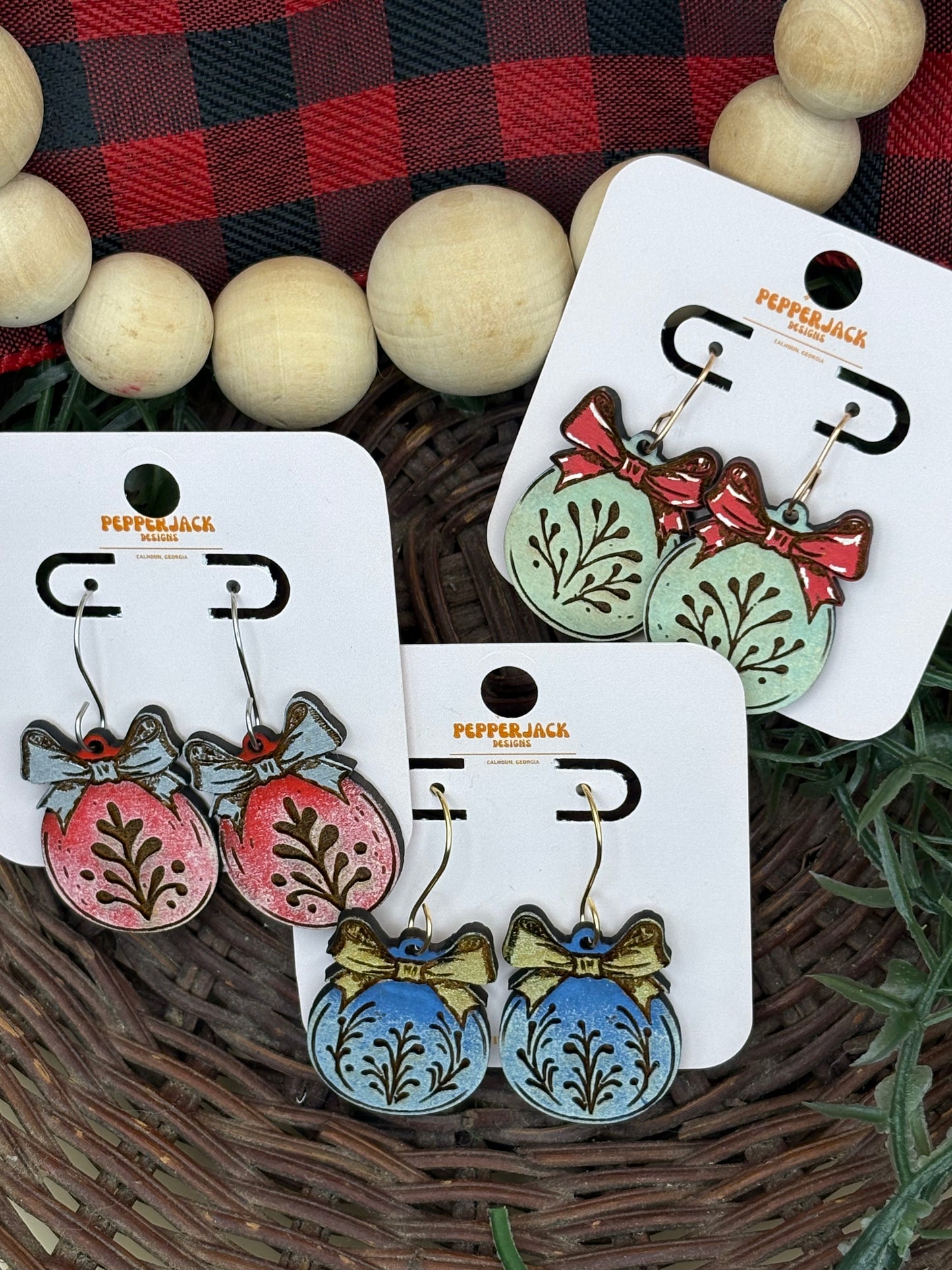 Ornaments With Bows Earrings