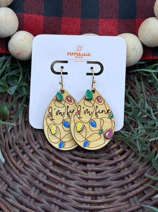 I'm Fine Tangled Lights Earrings