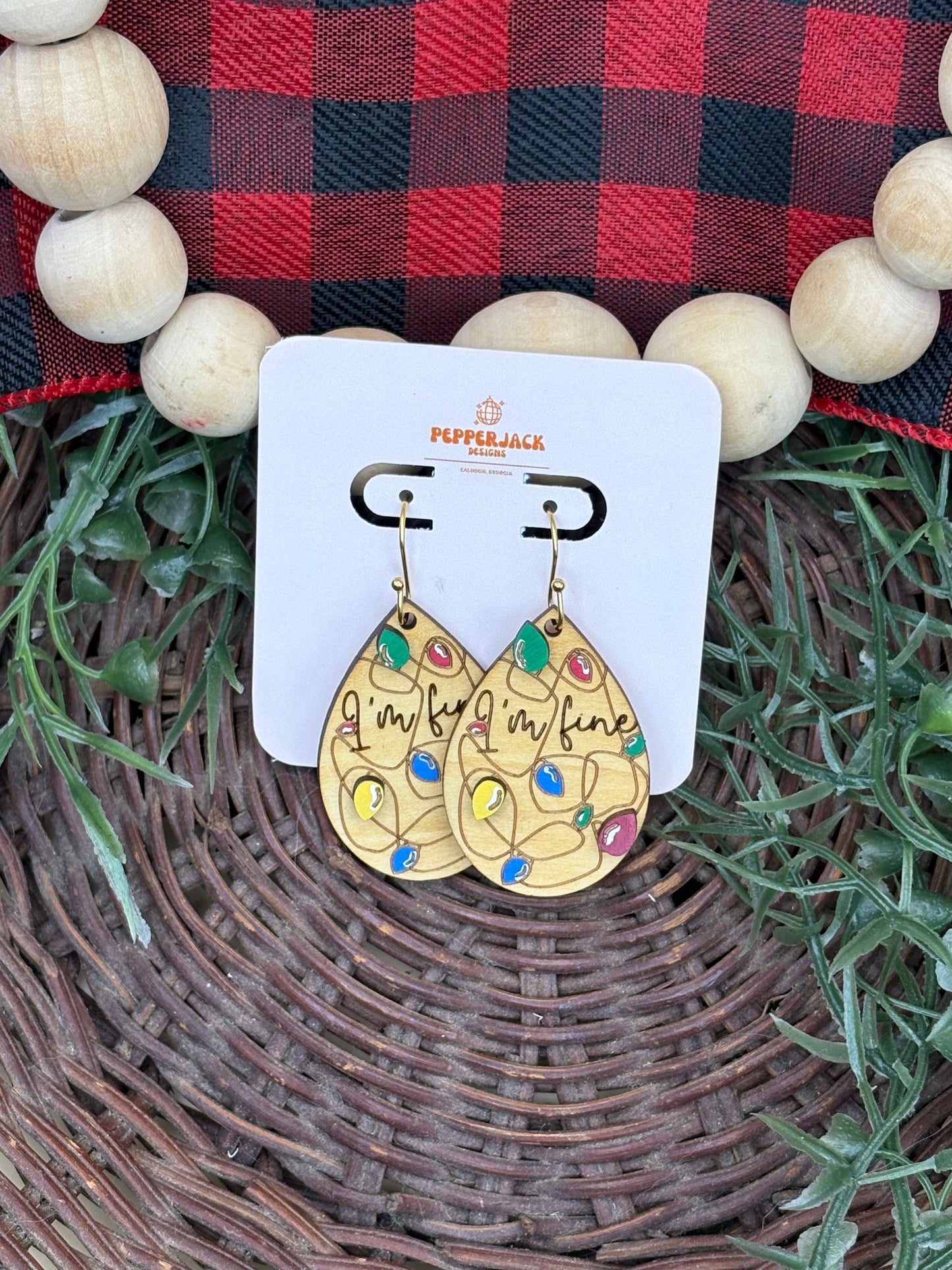 I'm Fine Tangled Lights Earrings