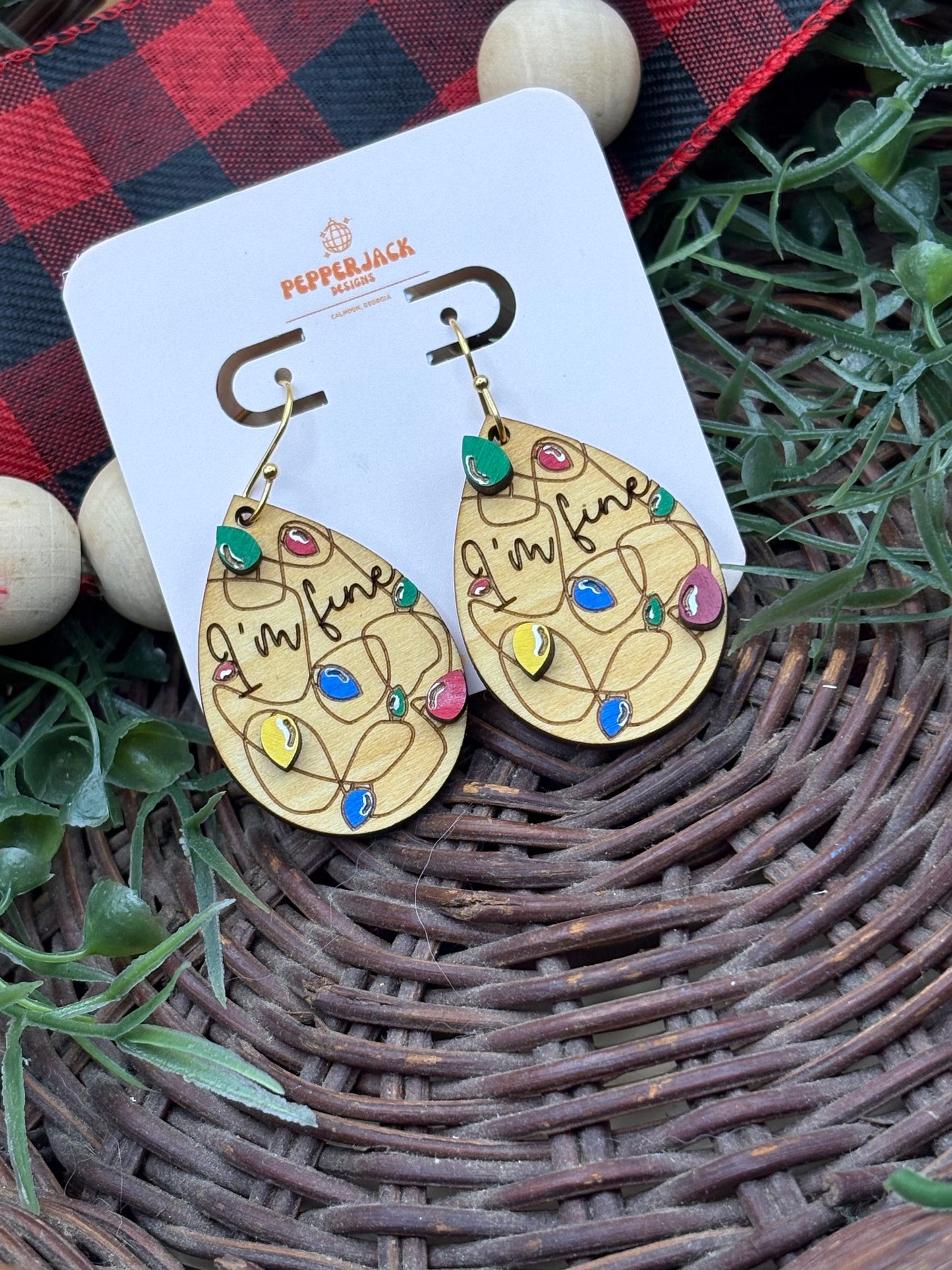 I'm Fine Tangled Lights Earrings