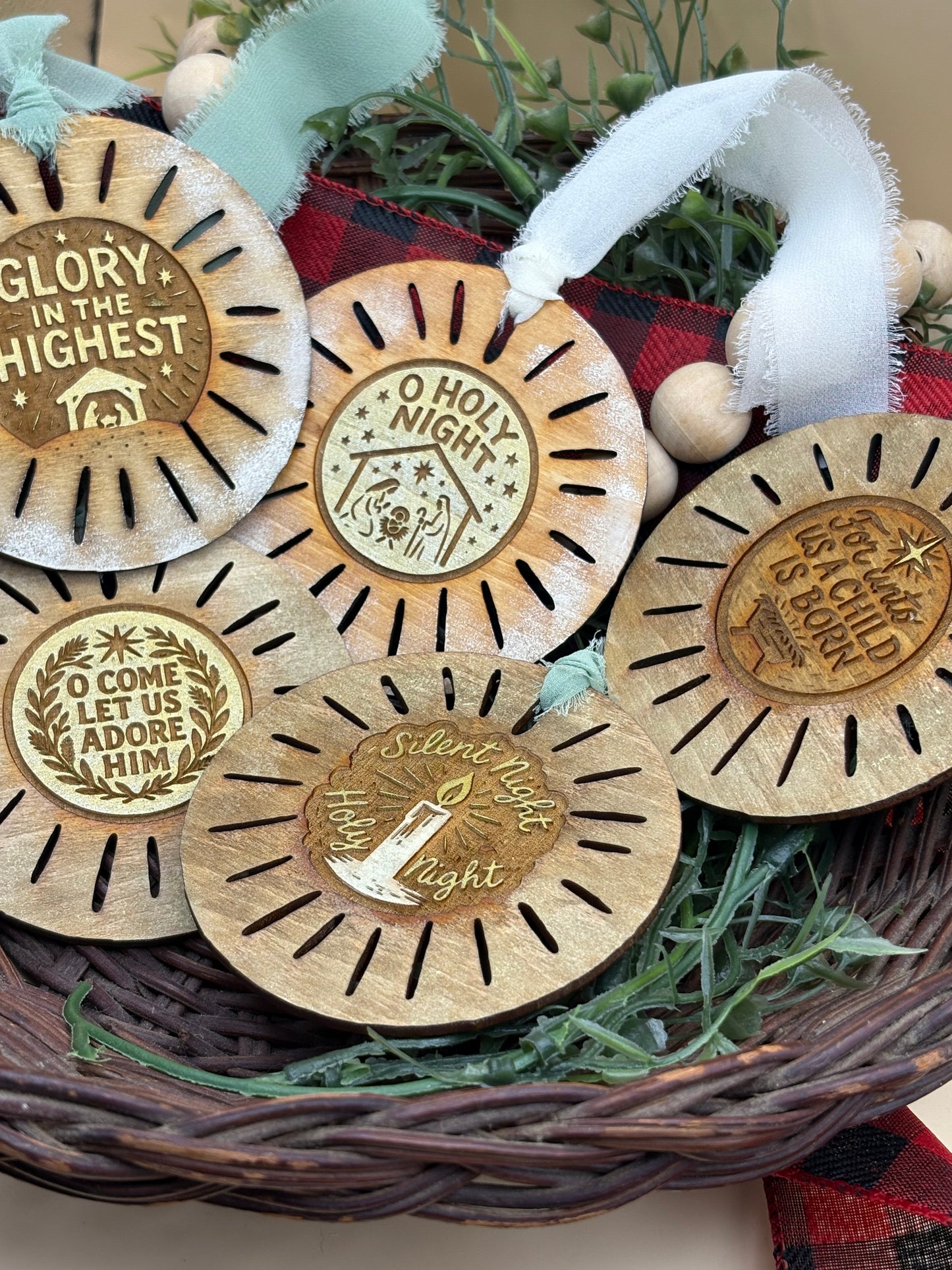 Boho Circle Faith Inspired Ornaments