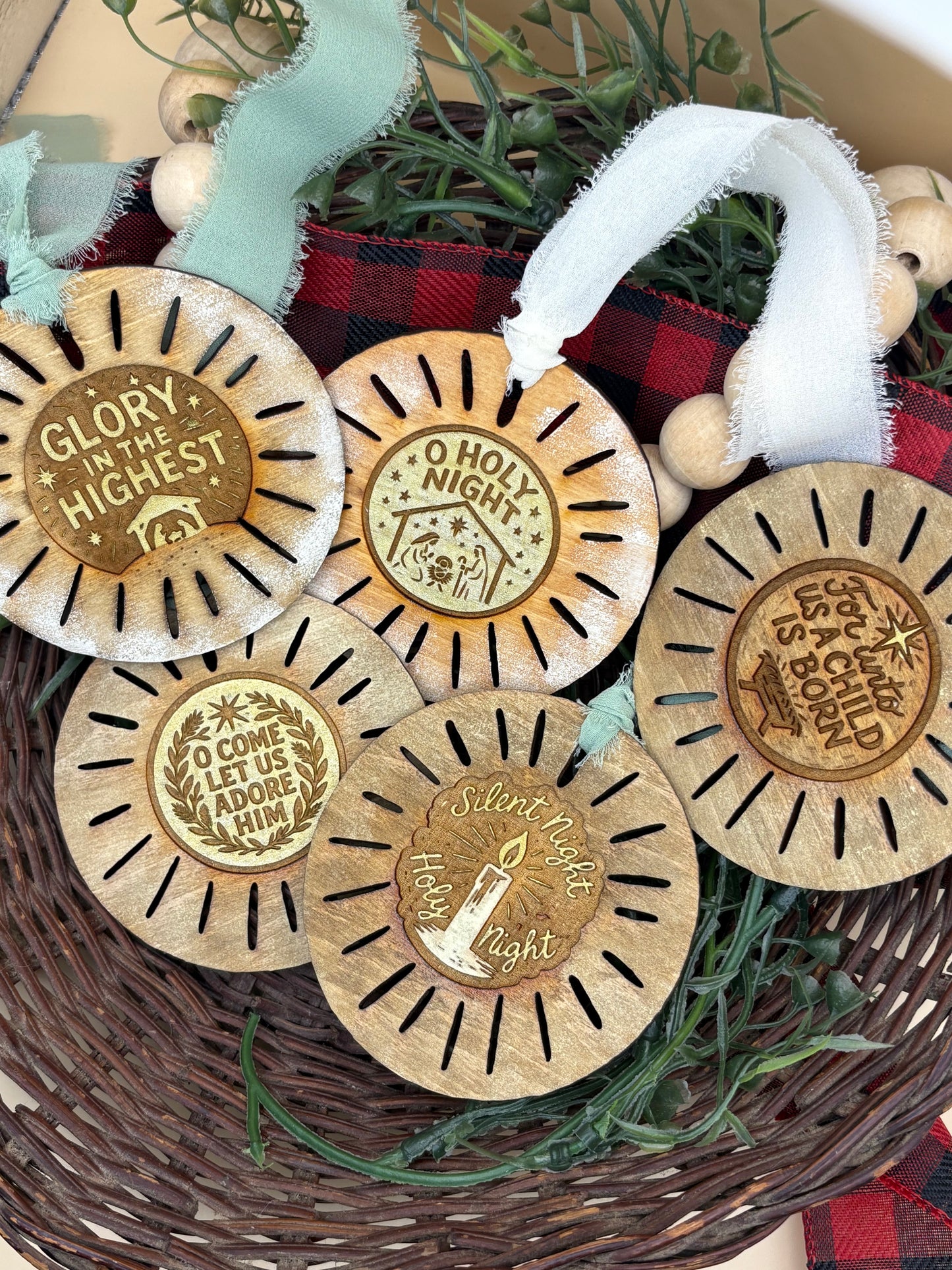 Boho Circle Faith Inspired Ornaments