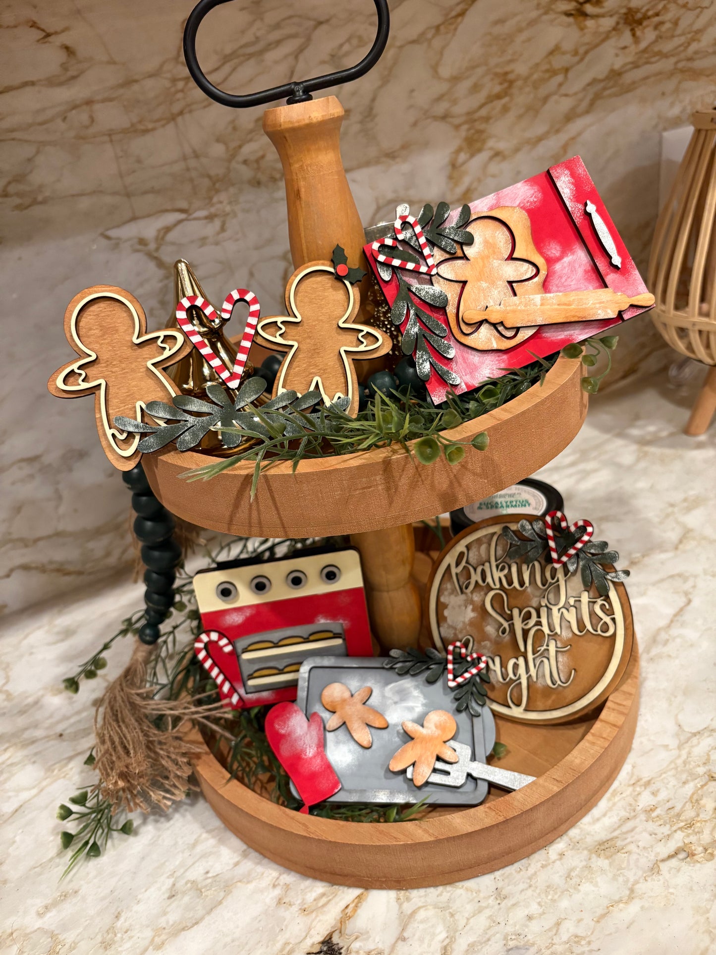 Baking Spirits Bright Tiered Tray Decor Set