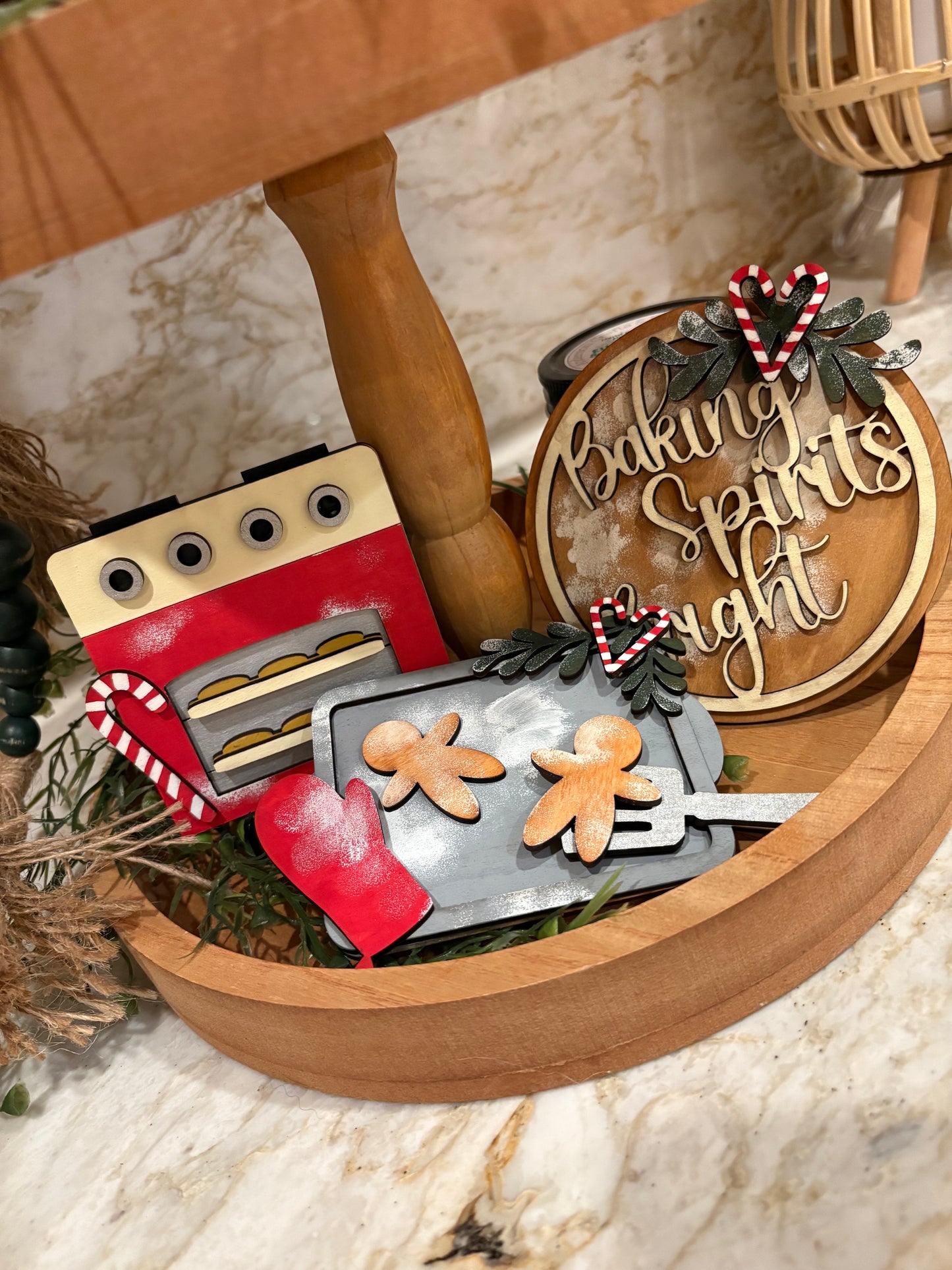 Baking Spirits Bright Tiered Tray Decor Set