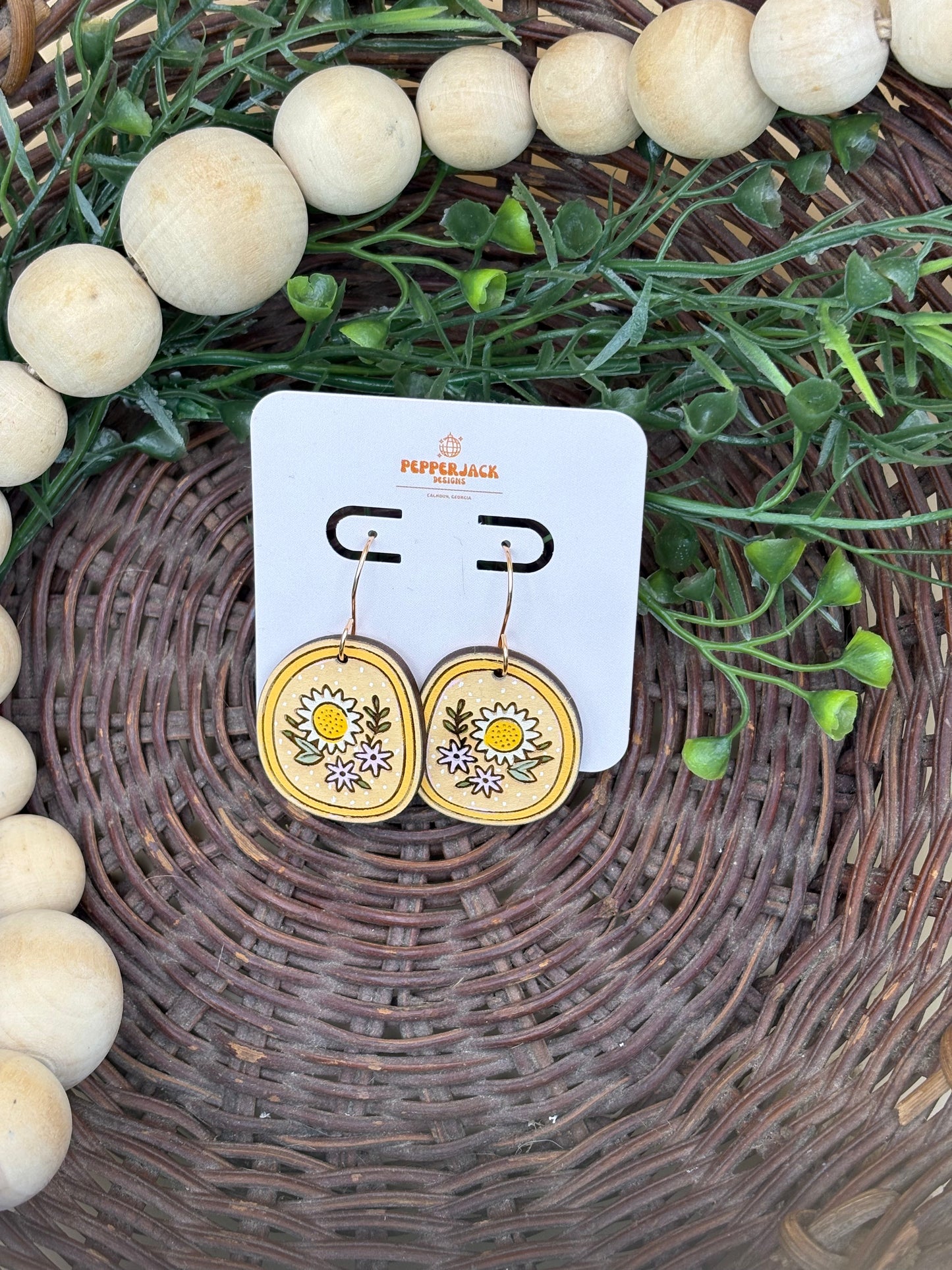 Cute Floral Arrangement Earrings