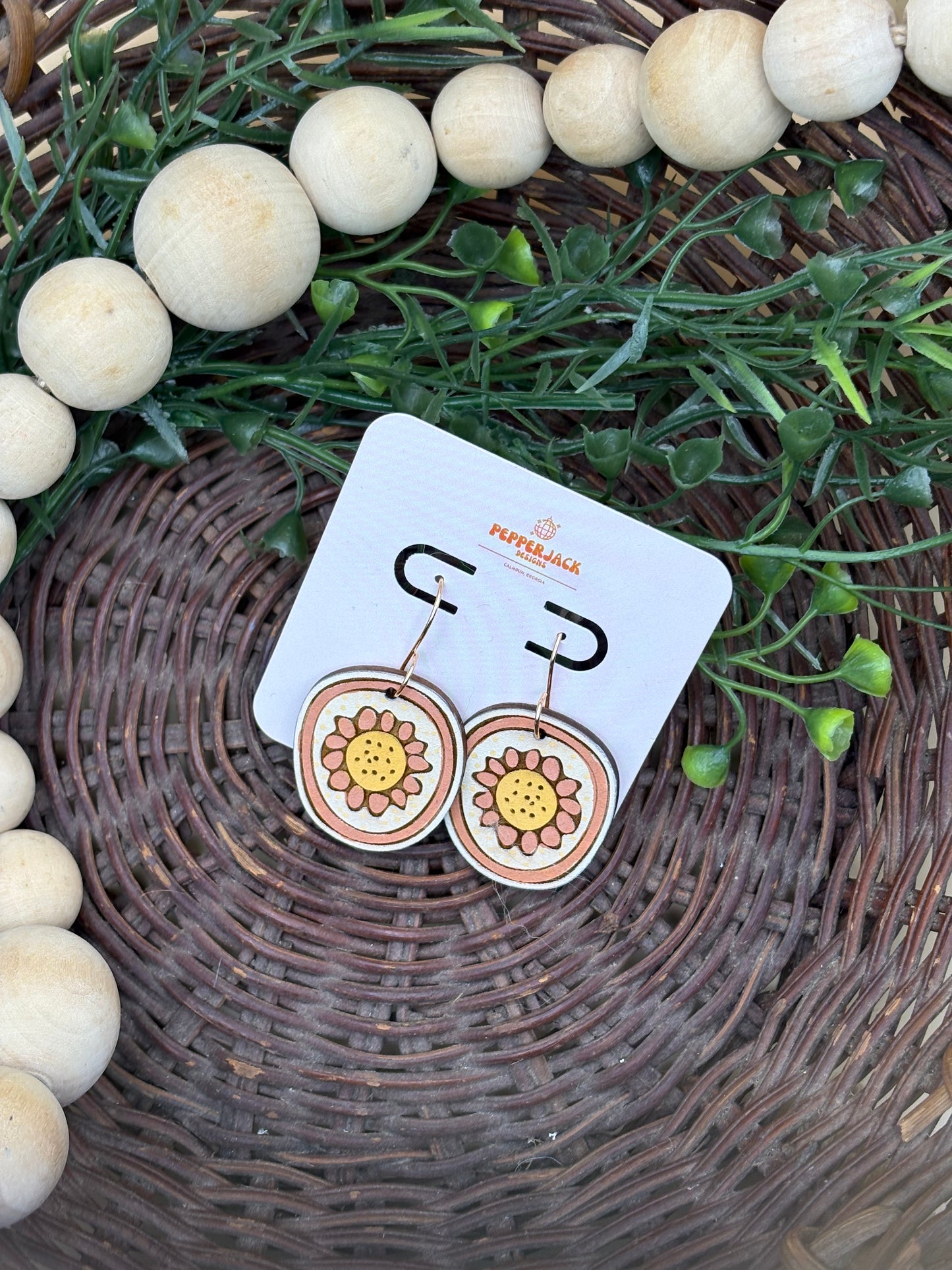 Cute Floral Arrangement Earrings