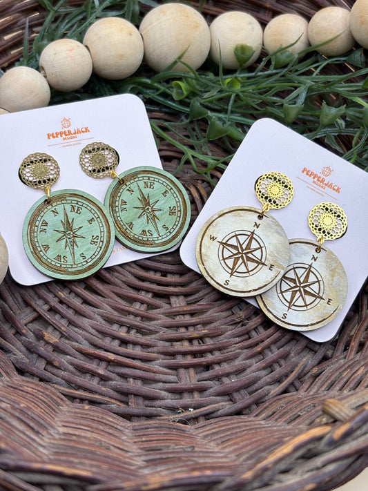 Boho Compass Earrings