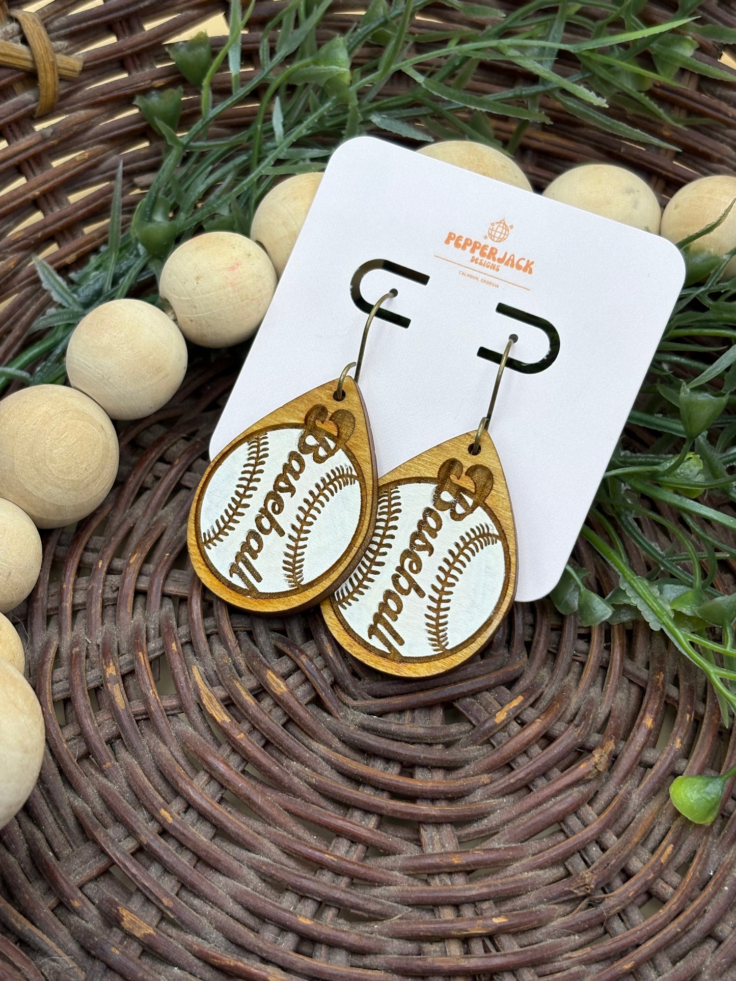 Baseball Earrings