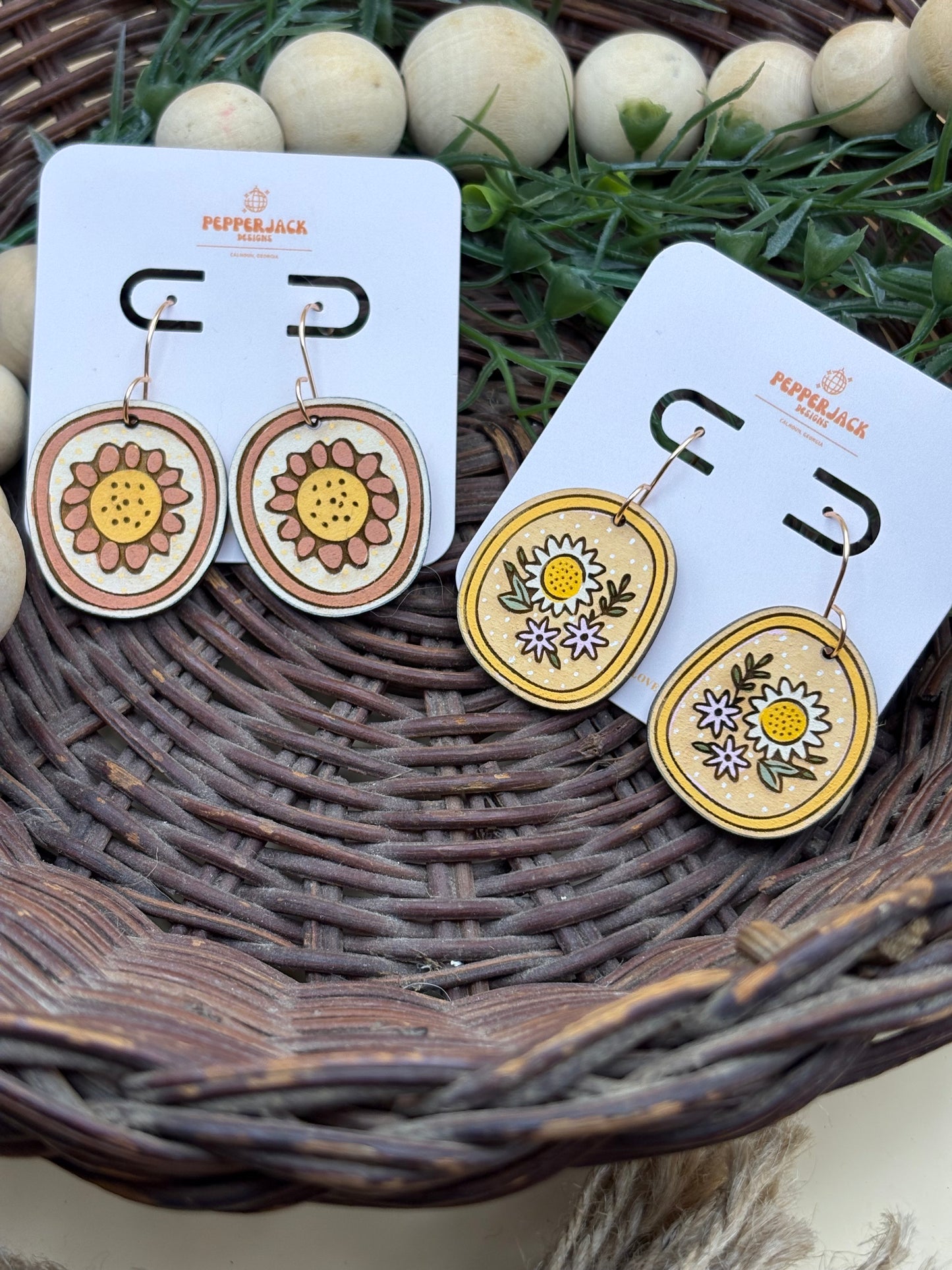 Cute Floral Arrangement Earrings