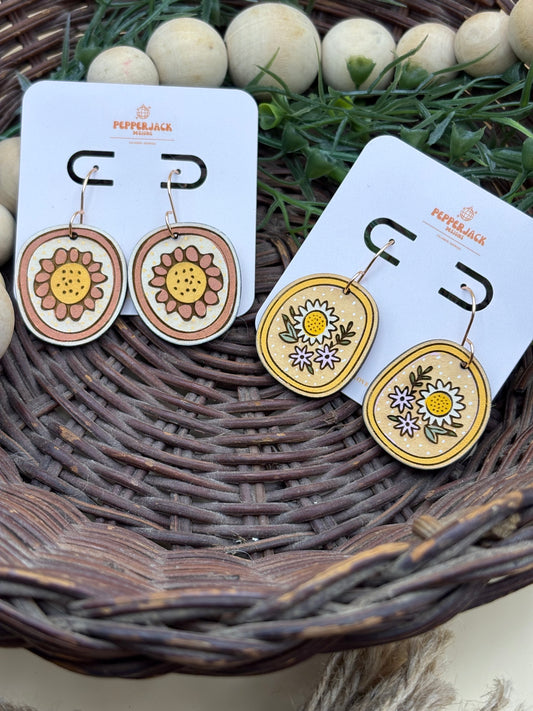 Cute Floral Arrangement Earrings