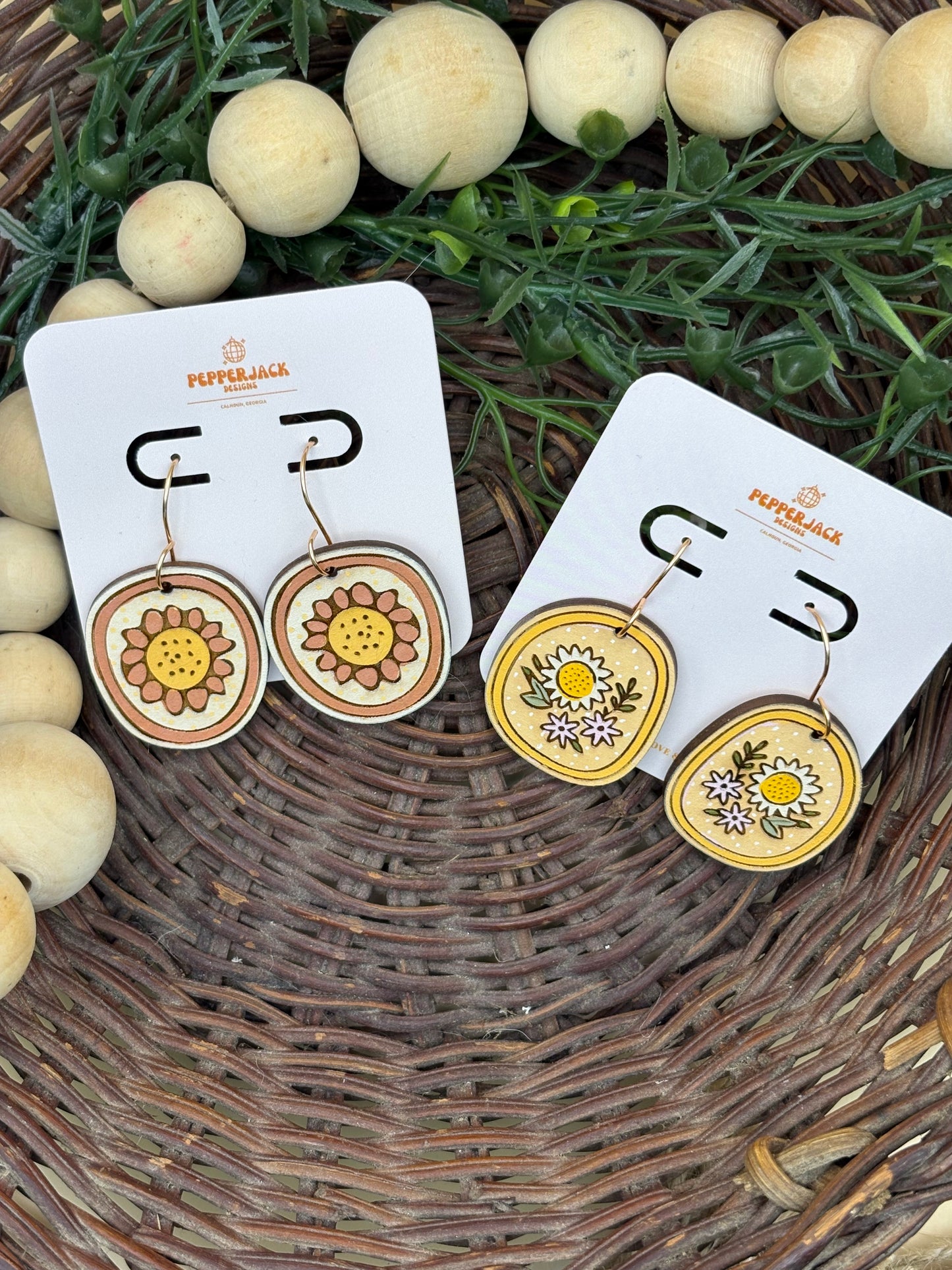 Cute Floral Arrangement Earrings