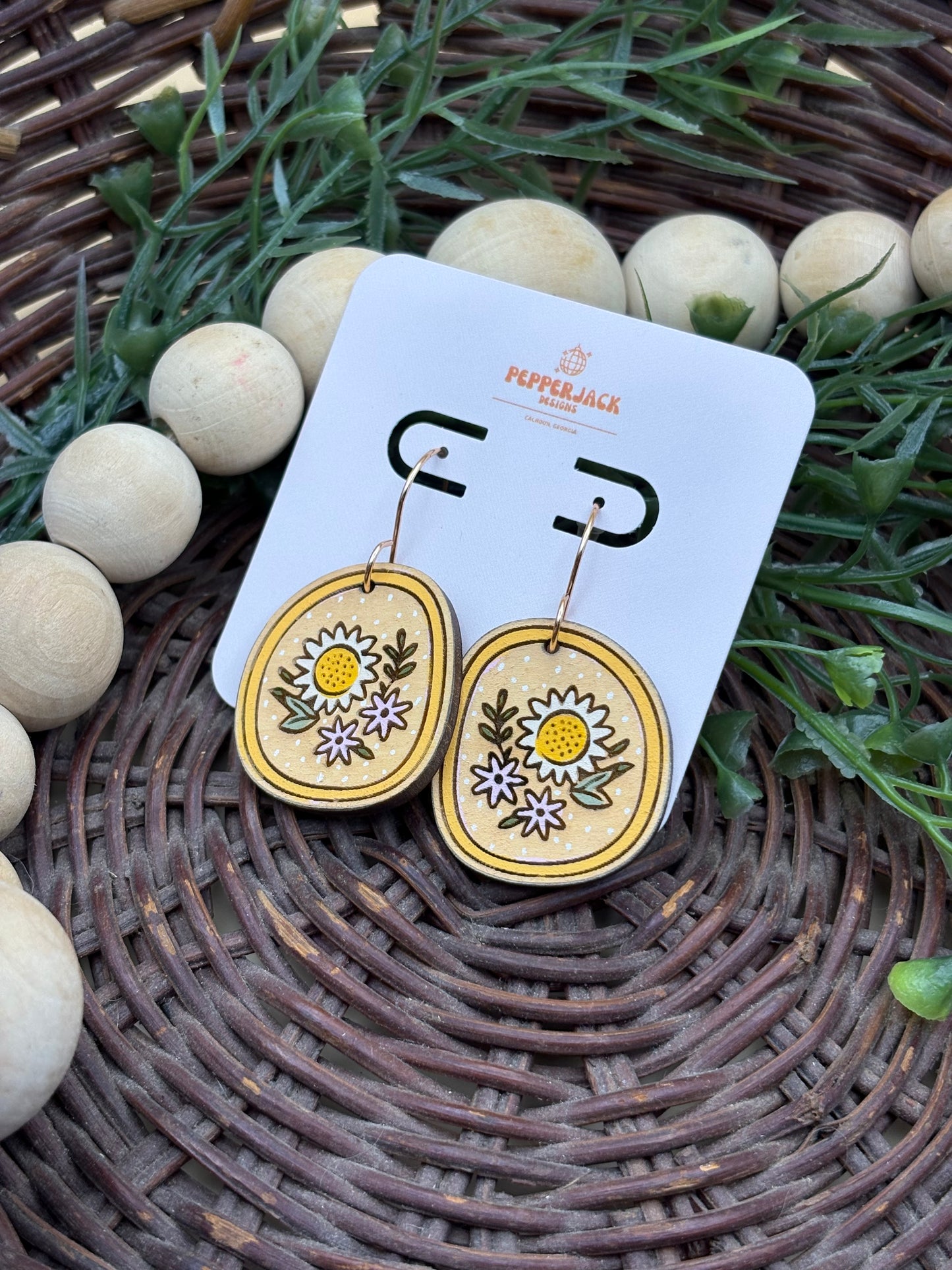 Cute Floral Arrangement Earrings