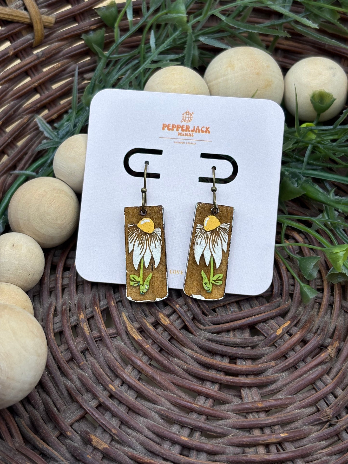 Daisy Bar Earrings