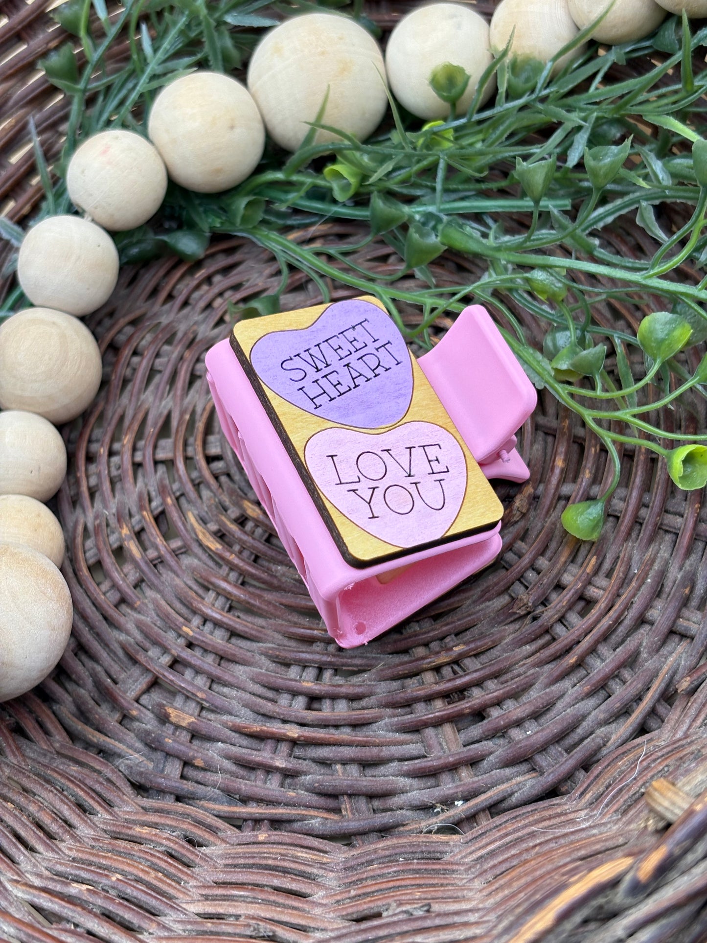 Candy Hearts Hair/Claw Clips