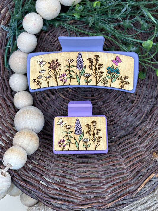 Flower Garden Claw Clip