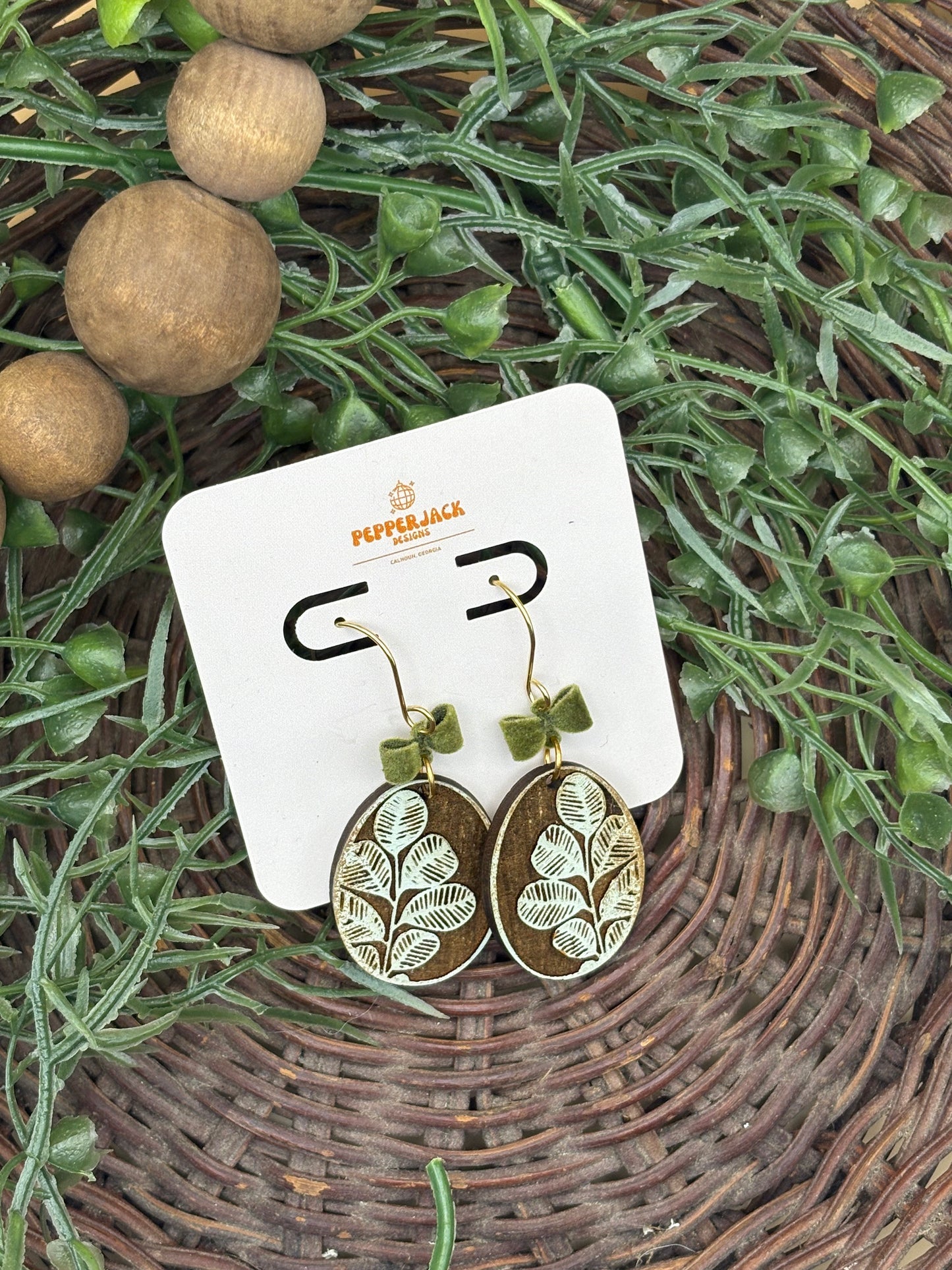 Boho Eucalyptus Earrings