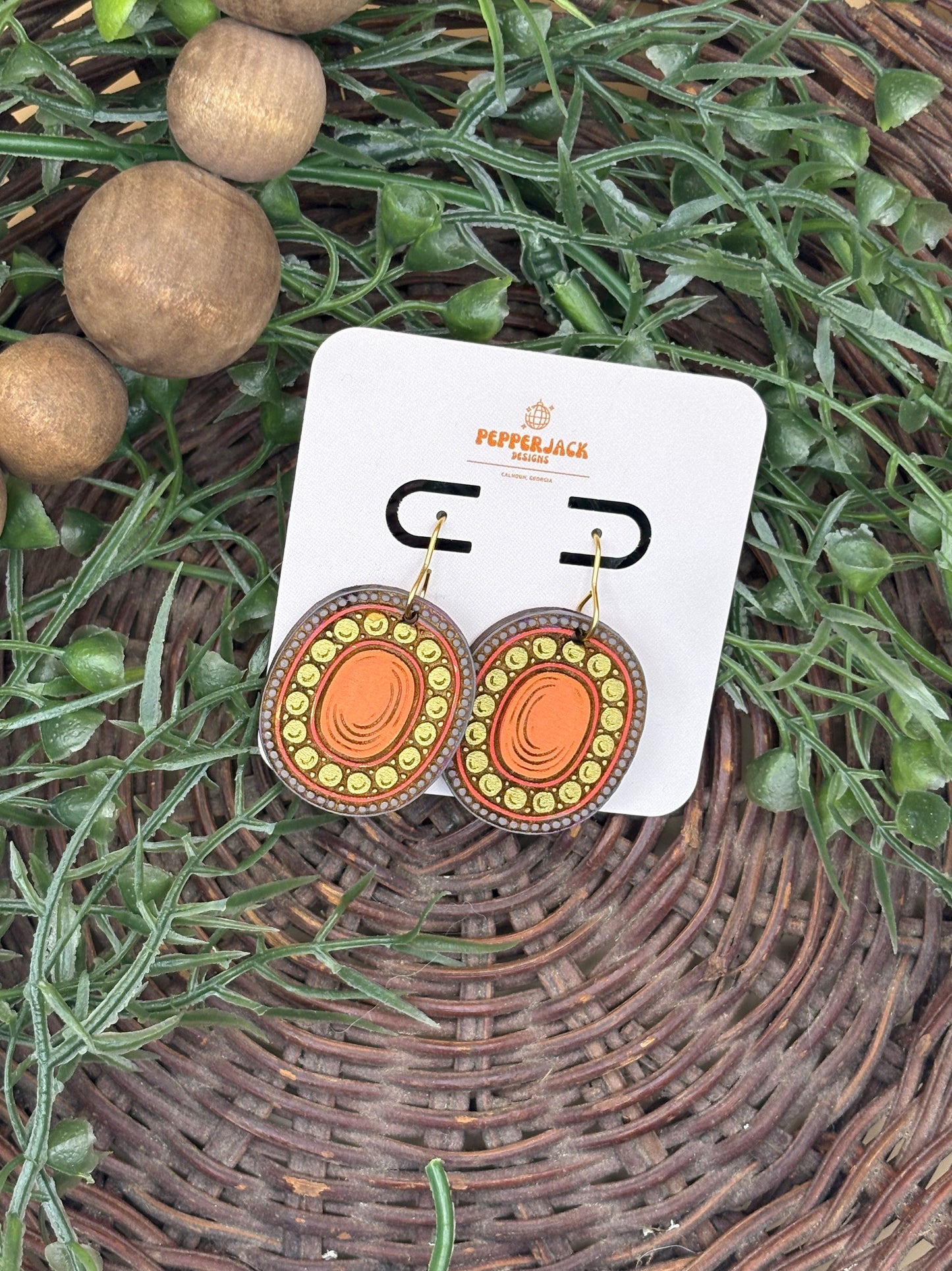 Western Inspired Medallion Earrings