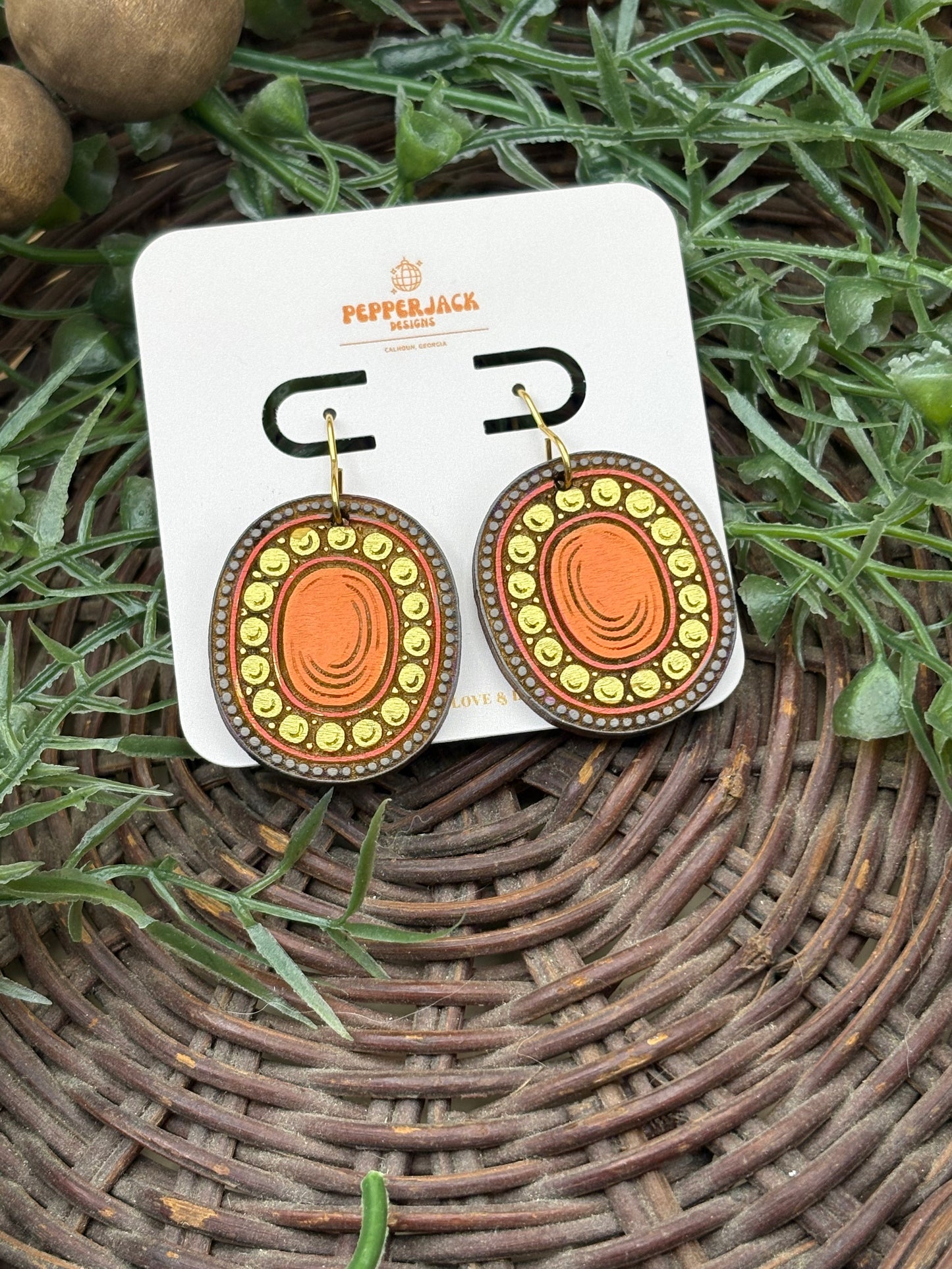 Western Inspired Medallion Earrings