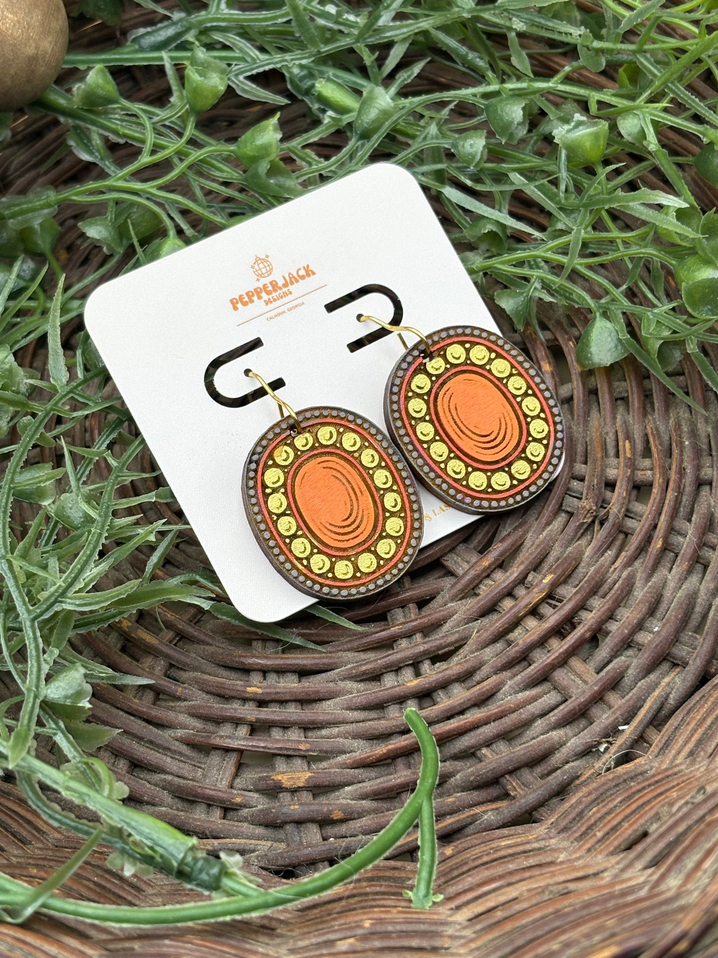 Western Inspired Medallion Earrings
