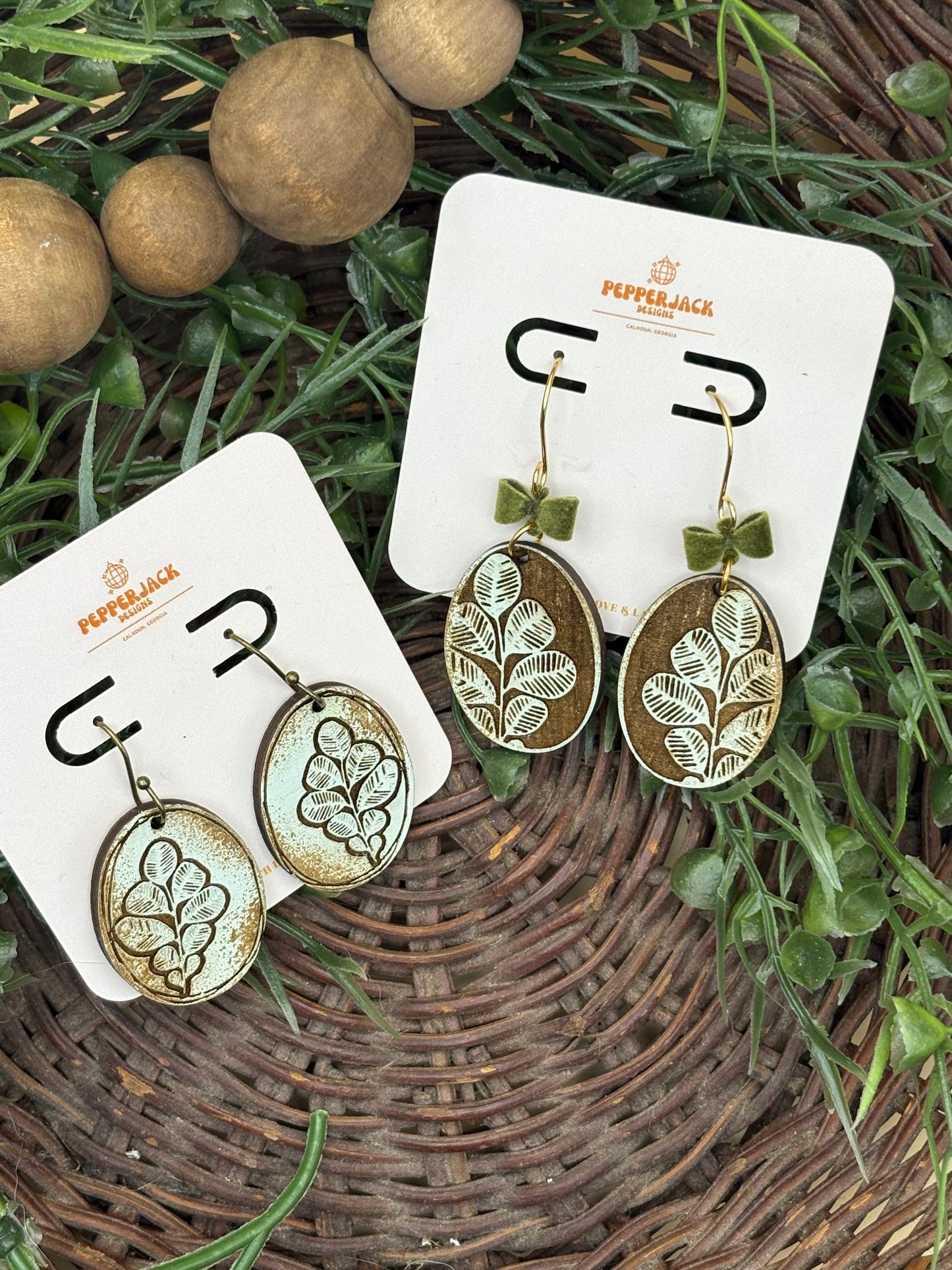 Boho Eucalyptus Earrings