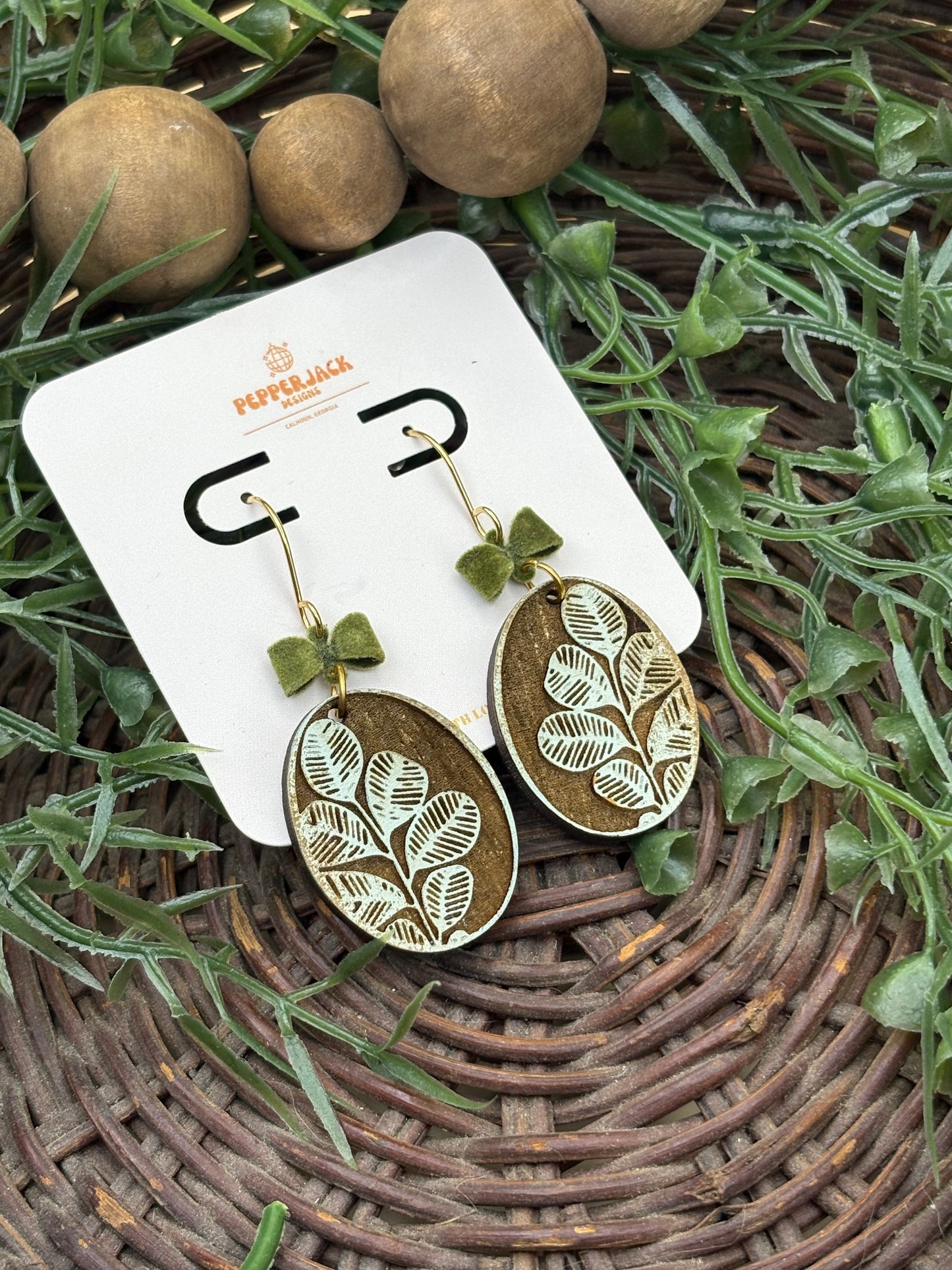 Boho Eucalyptus Earrings