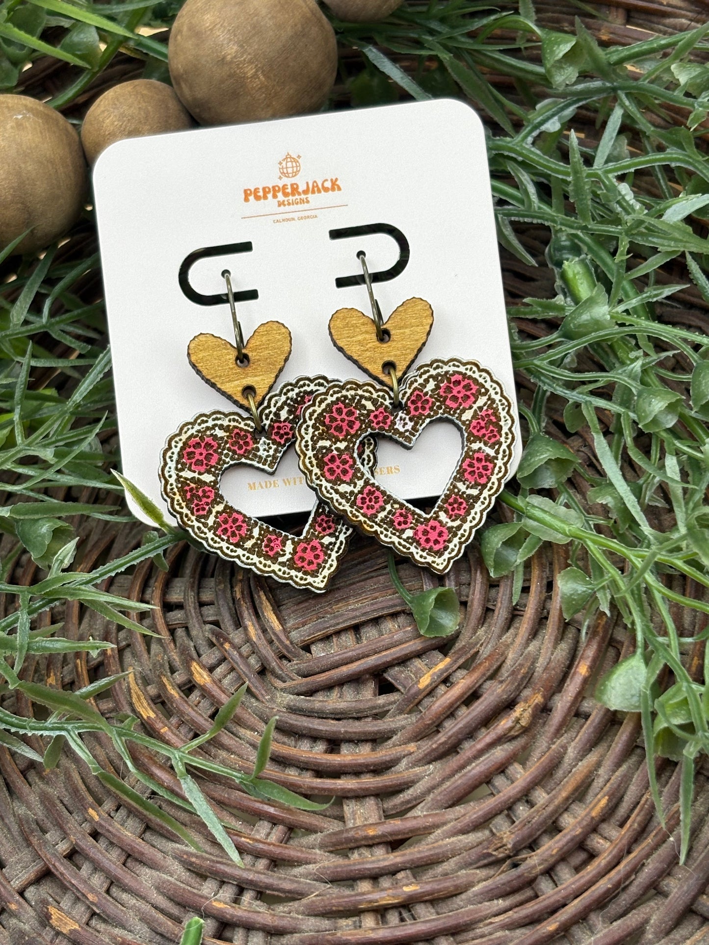 Lace Hearts Earrings