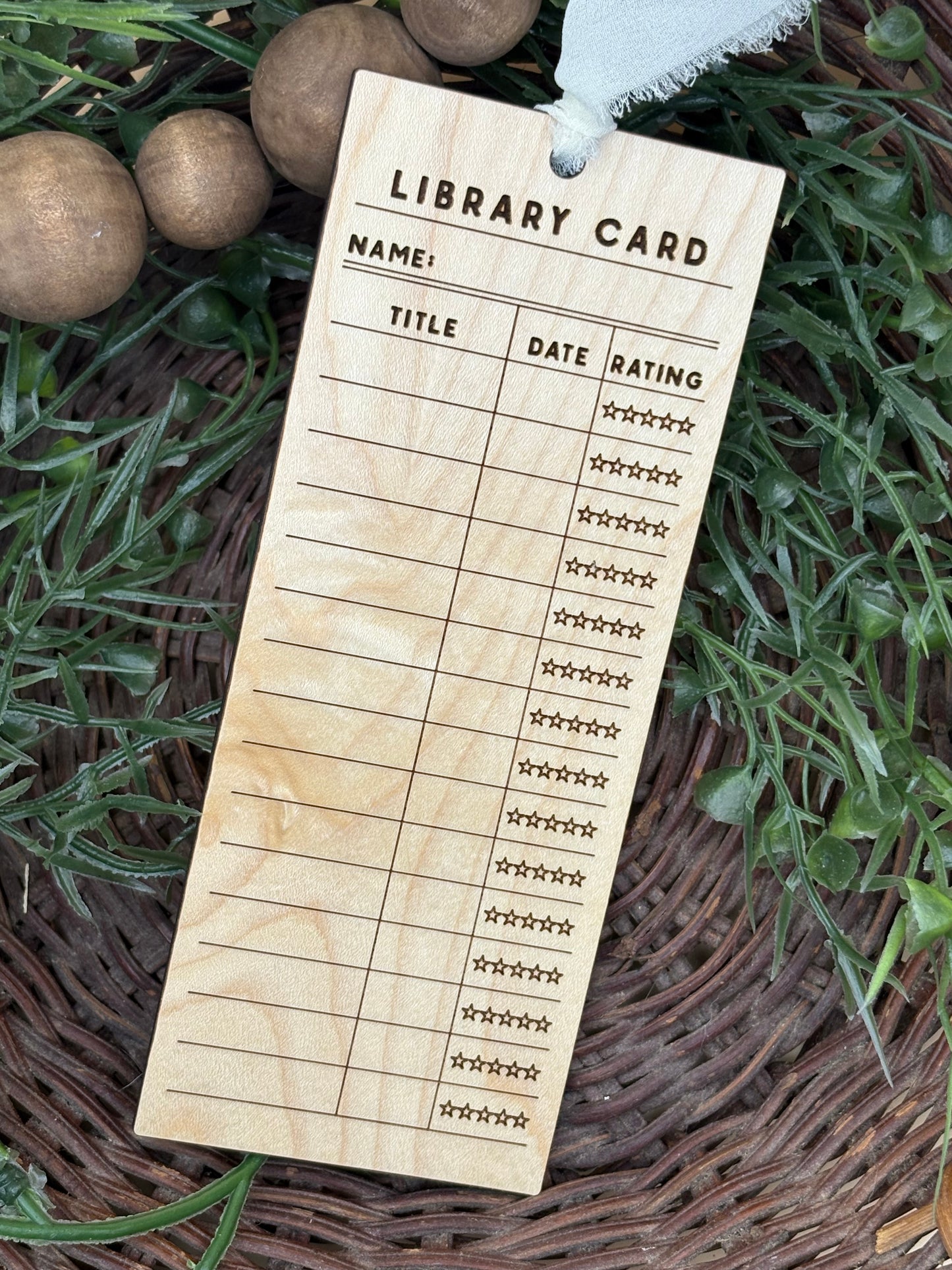 Library Card Bookmark