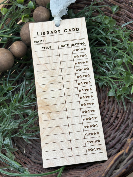 Library Card Bookmark